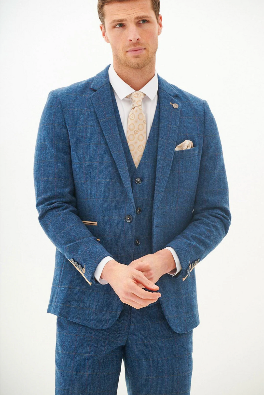 Marc Darcy Dion Blue Tweed Blazer