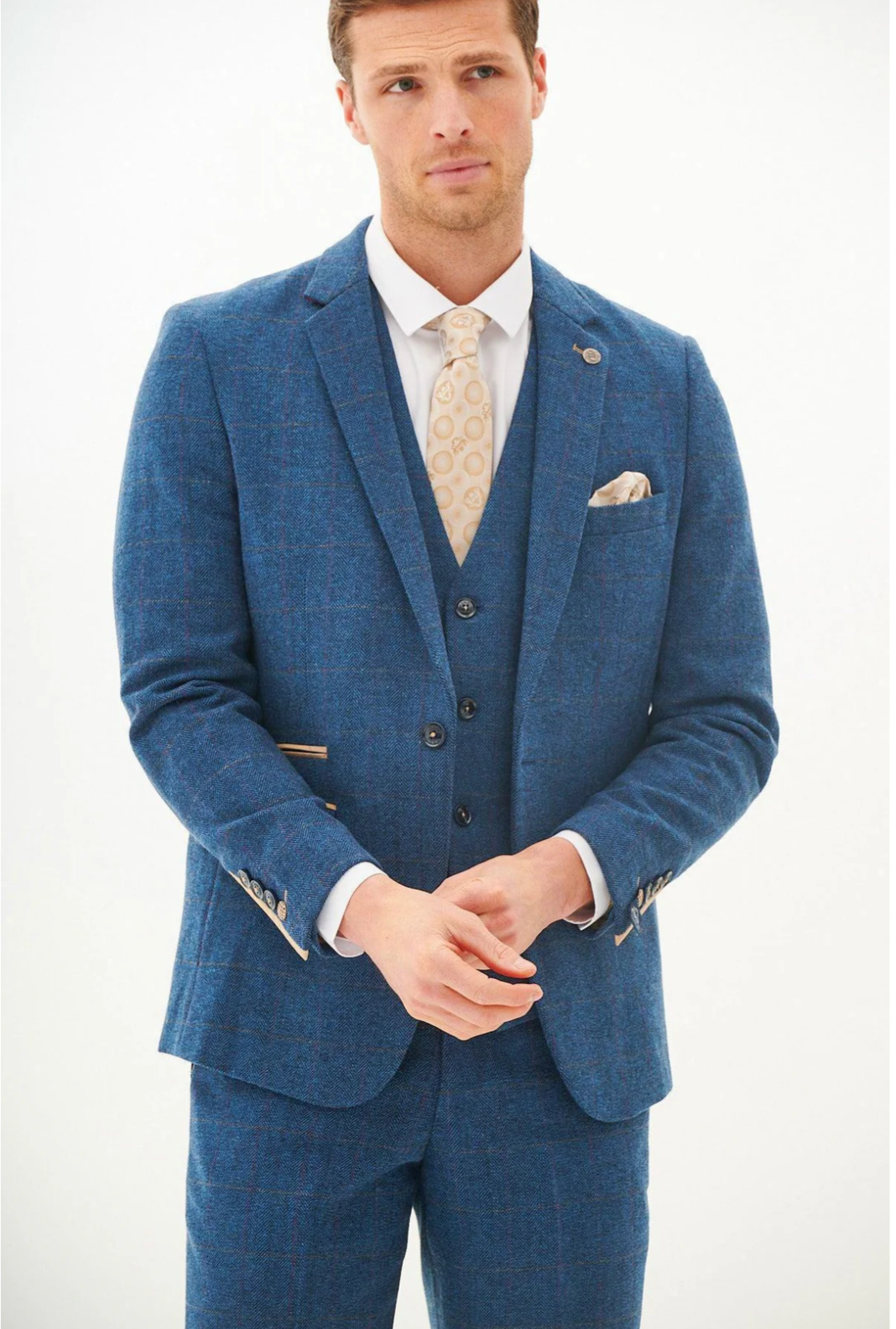 Marc Darcy Dion Blue Tweed Blazer