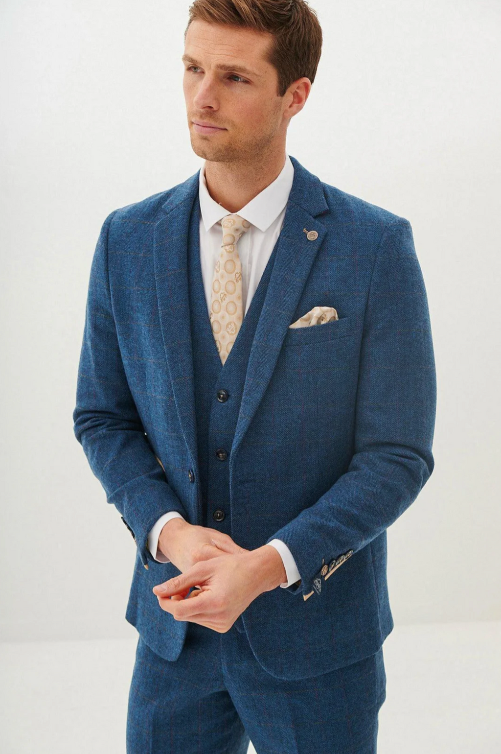Marc Darcy Dion Blue Tweed Blazer