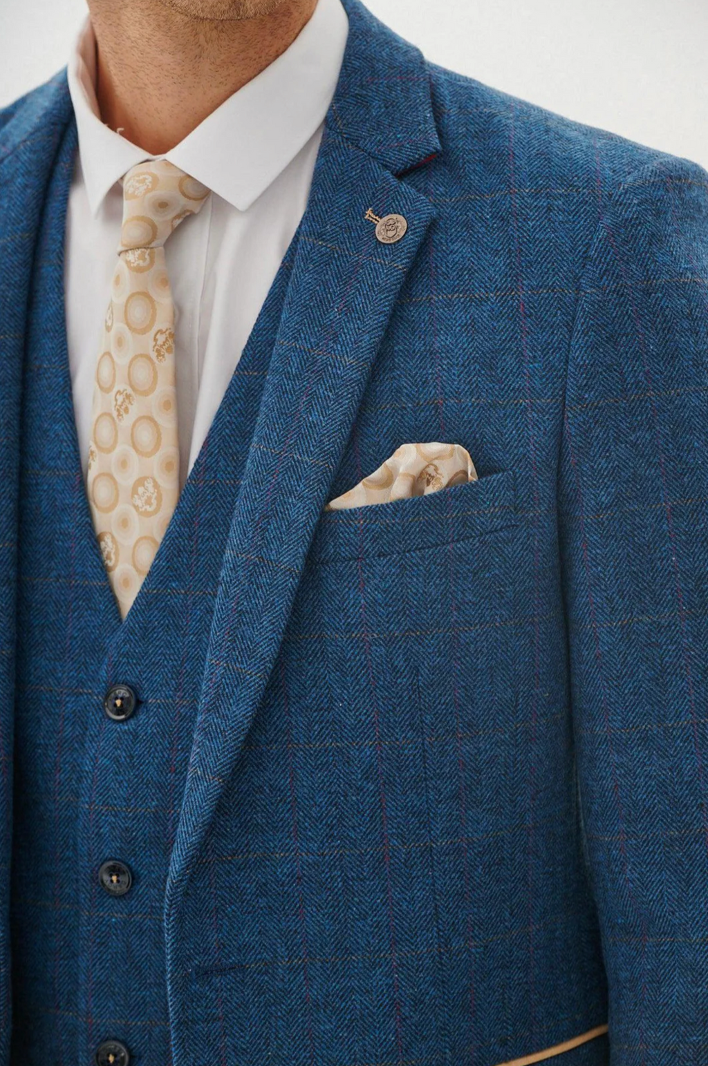 Marc Darcy Dion Blue Tweed Blazer