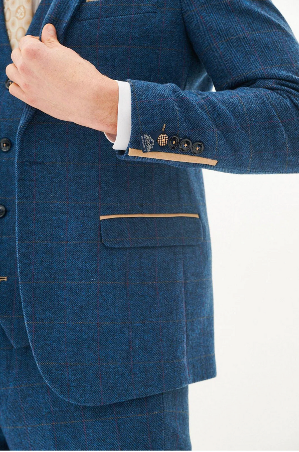 Marc Darcy Dion Blue Tweed Blazer