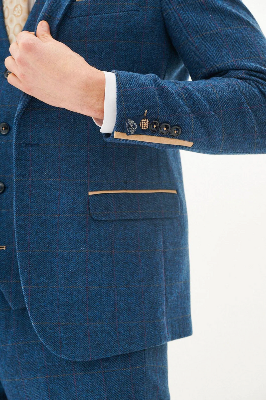 Marc Darcy Dion Blue Tweed Blazer