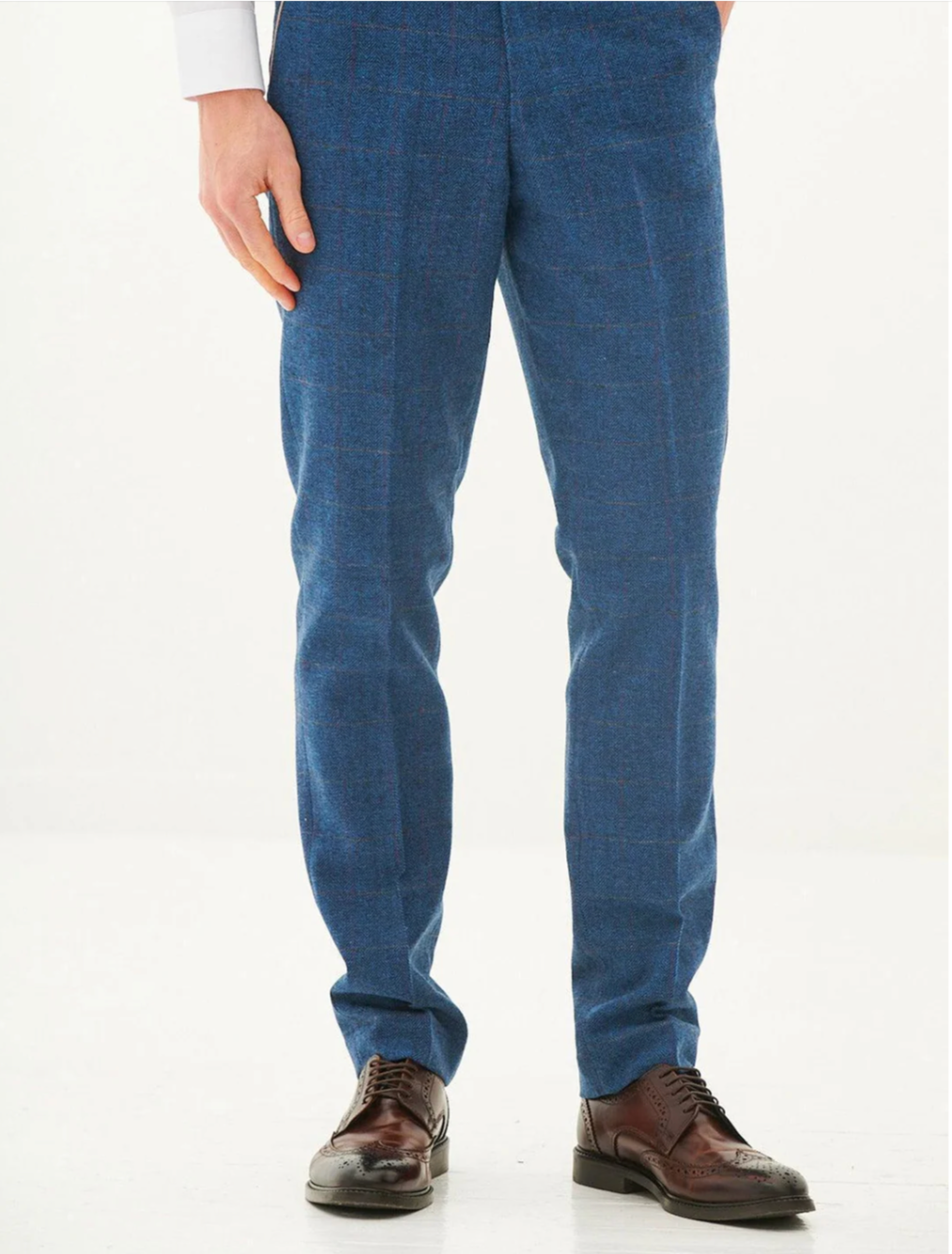 Marc Darcy Dion Blue Tweed Trouser