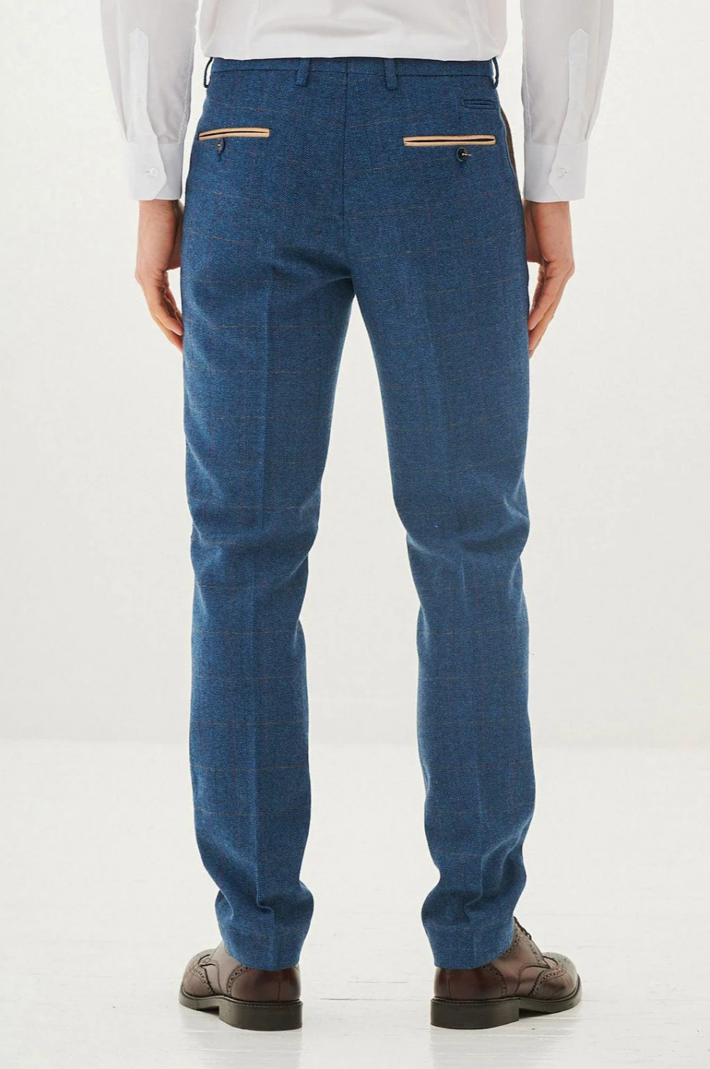 Marc Darcy Dion Blue Tweed Trouser