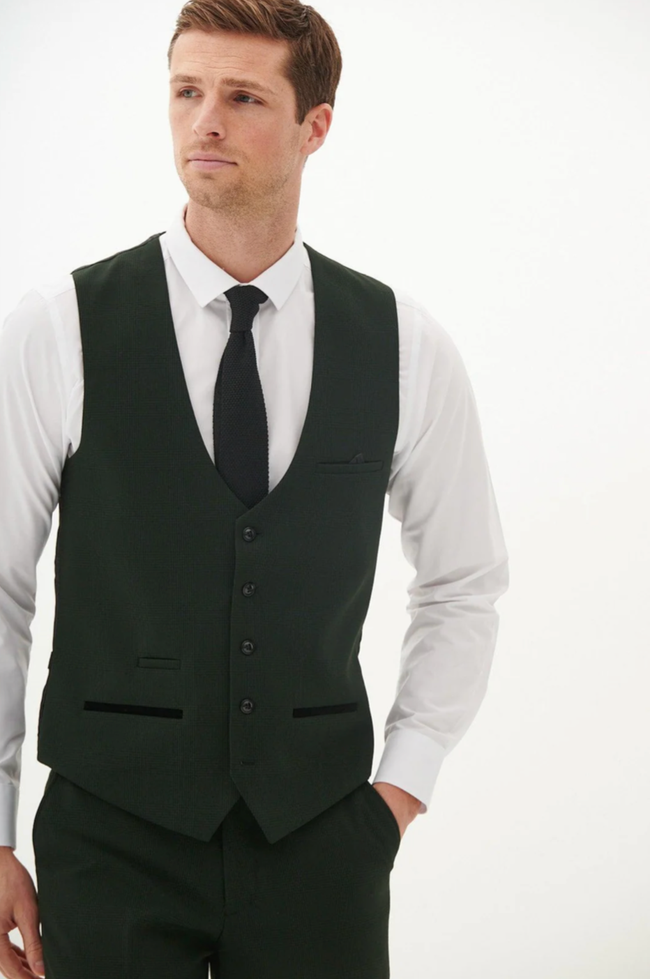 Marc Darcy Bromley Olive Waistcoat