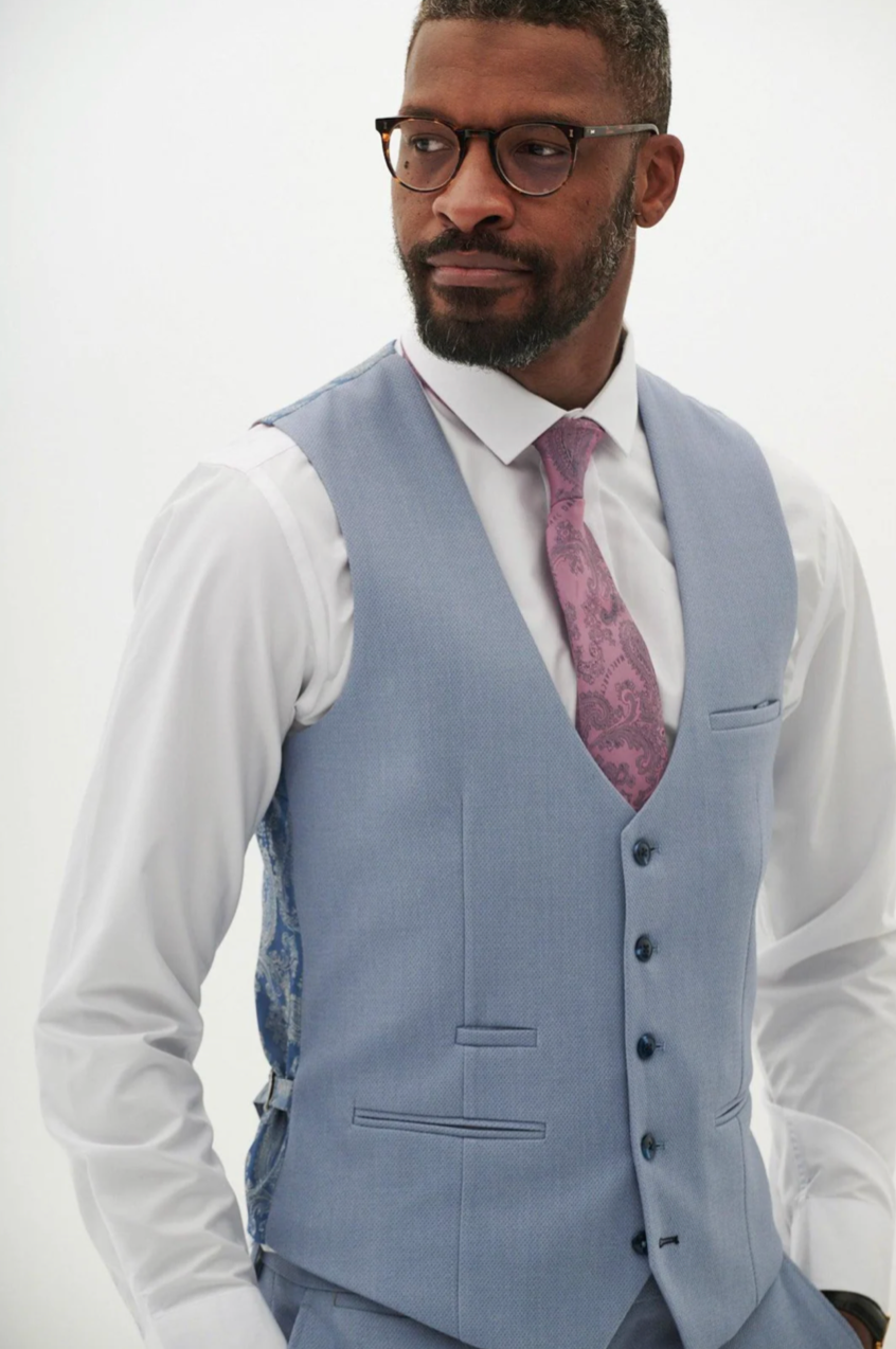 Marc Darcy HM5 Sky Blue Waistcoat