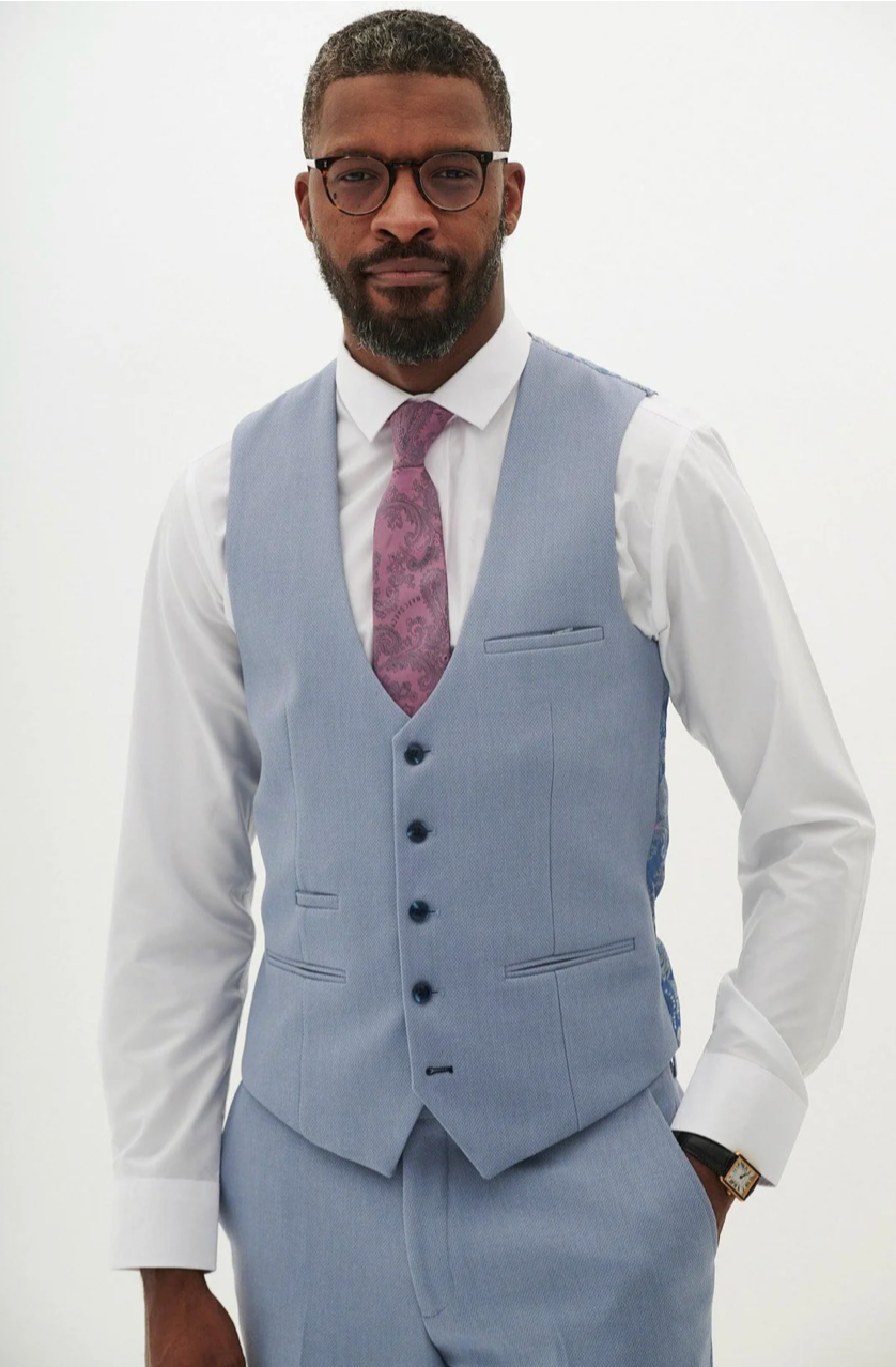 Marc Darcy HM5 Sky Blue Waistcoat
