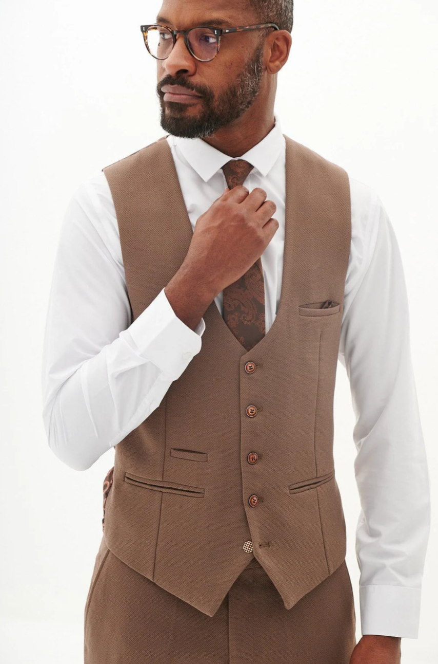 Marc Darcy HM5 Tan Waistcoat