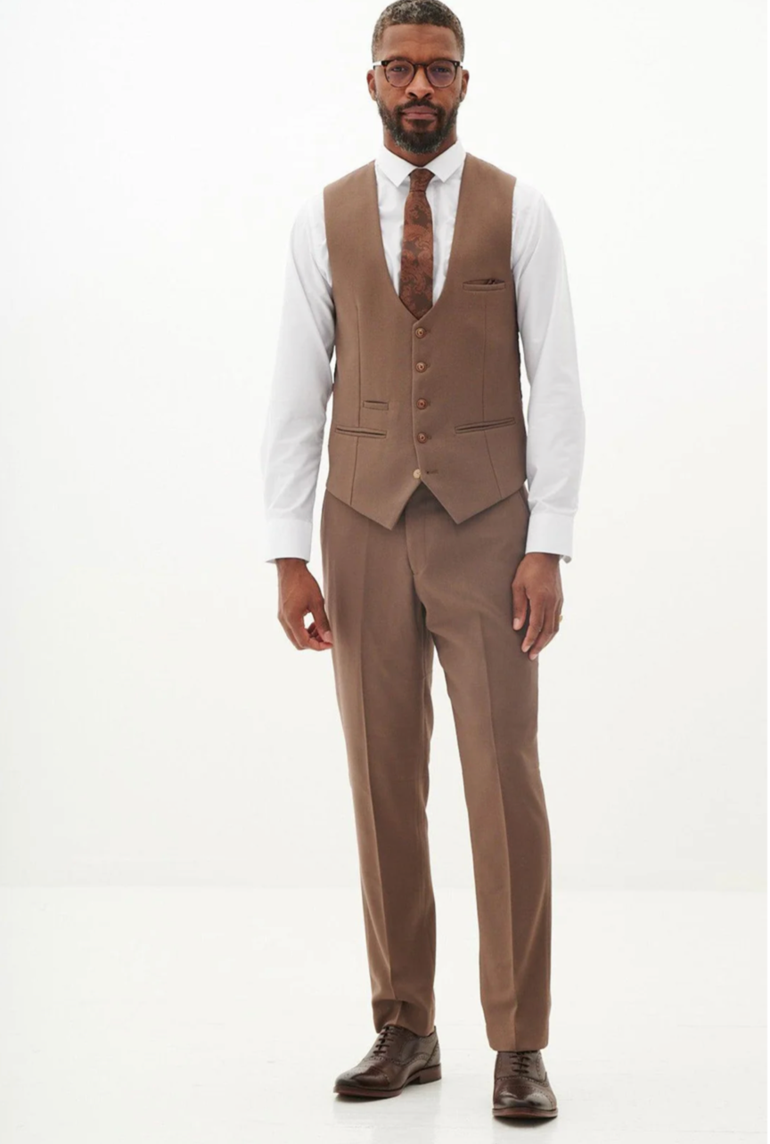 Marc Darcy HM5 Tan Waistcoat