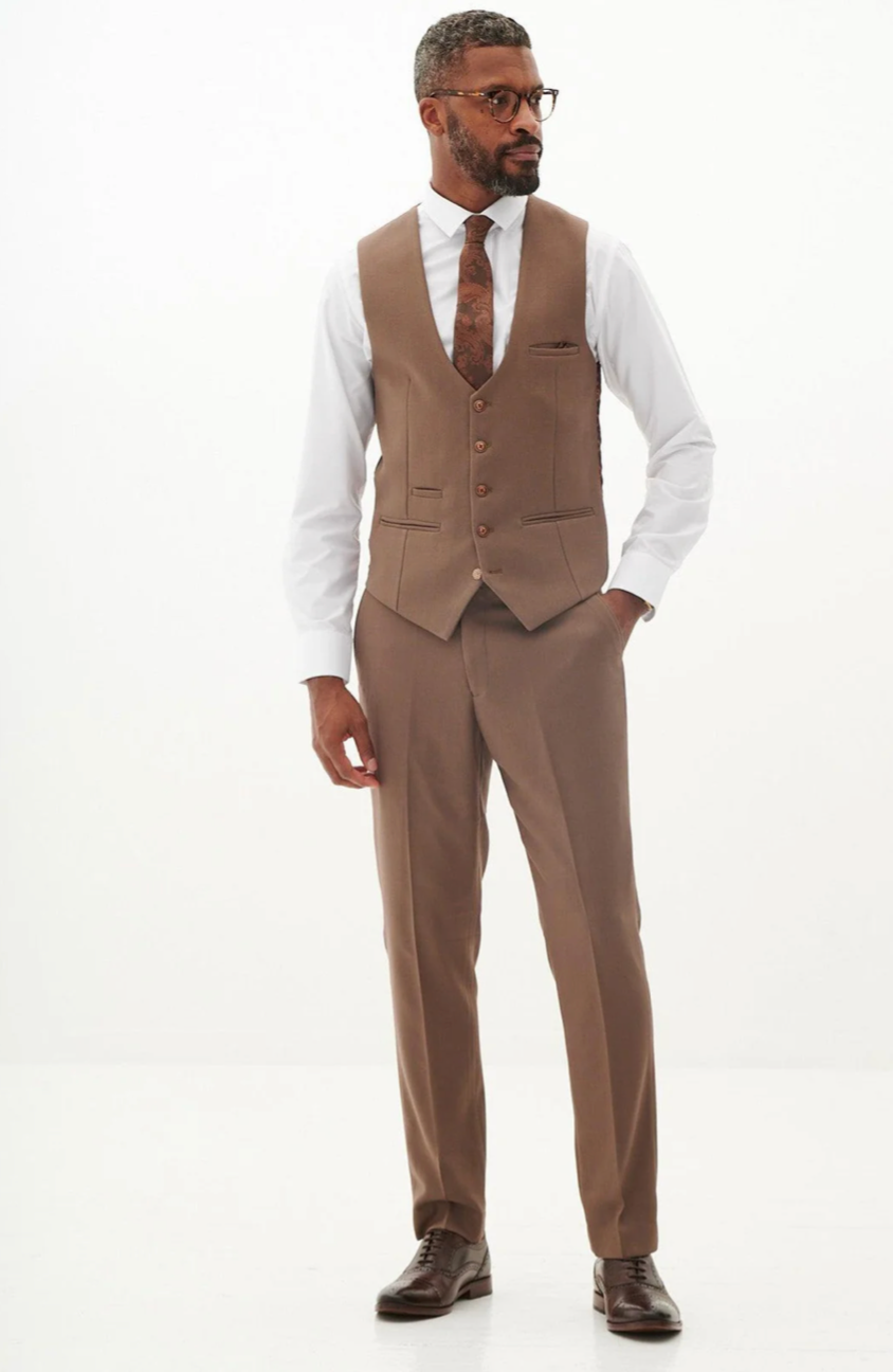 Marc Darcy HM5 Tan Waistcoat
