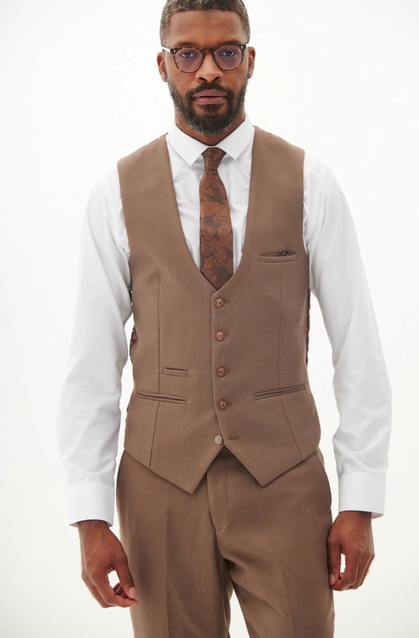 Marc Darcy HM5 Tan Waistcoat