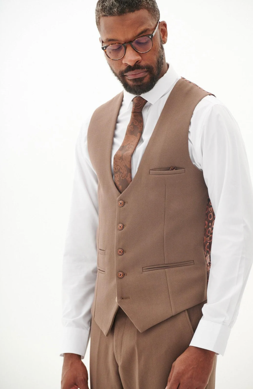 Marc Darcy HM5 Tan Waistcoat