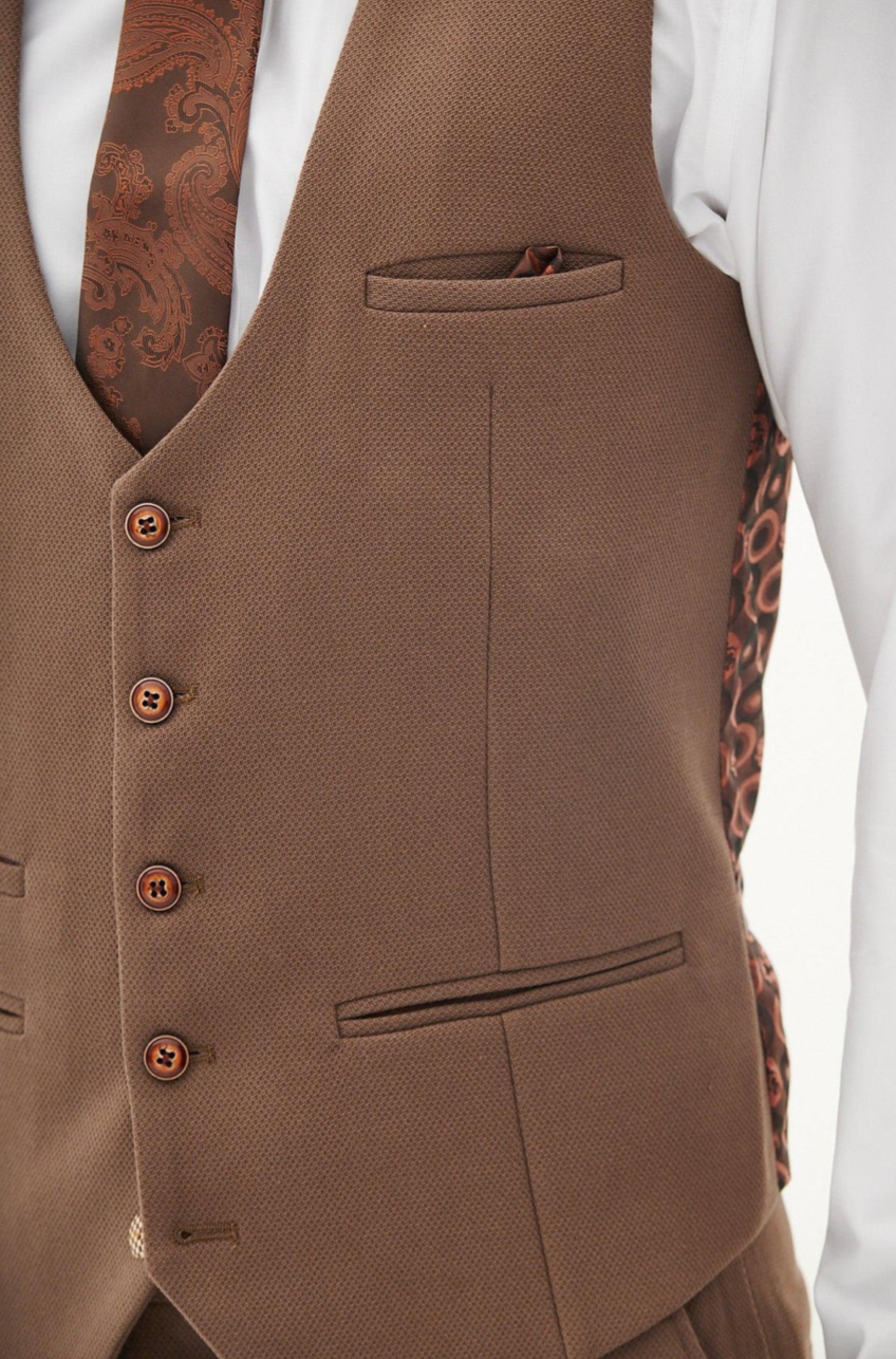 Marc Darcy HM5 Tan Waistcoat