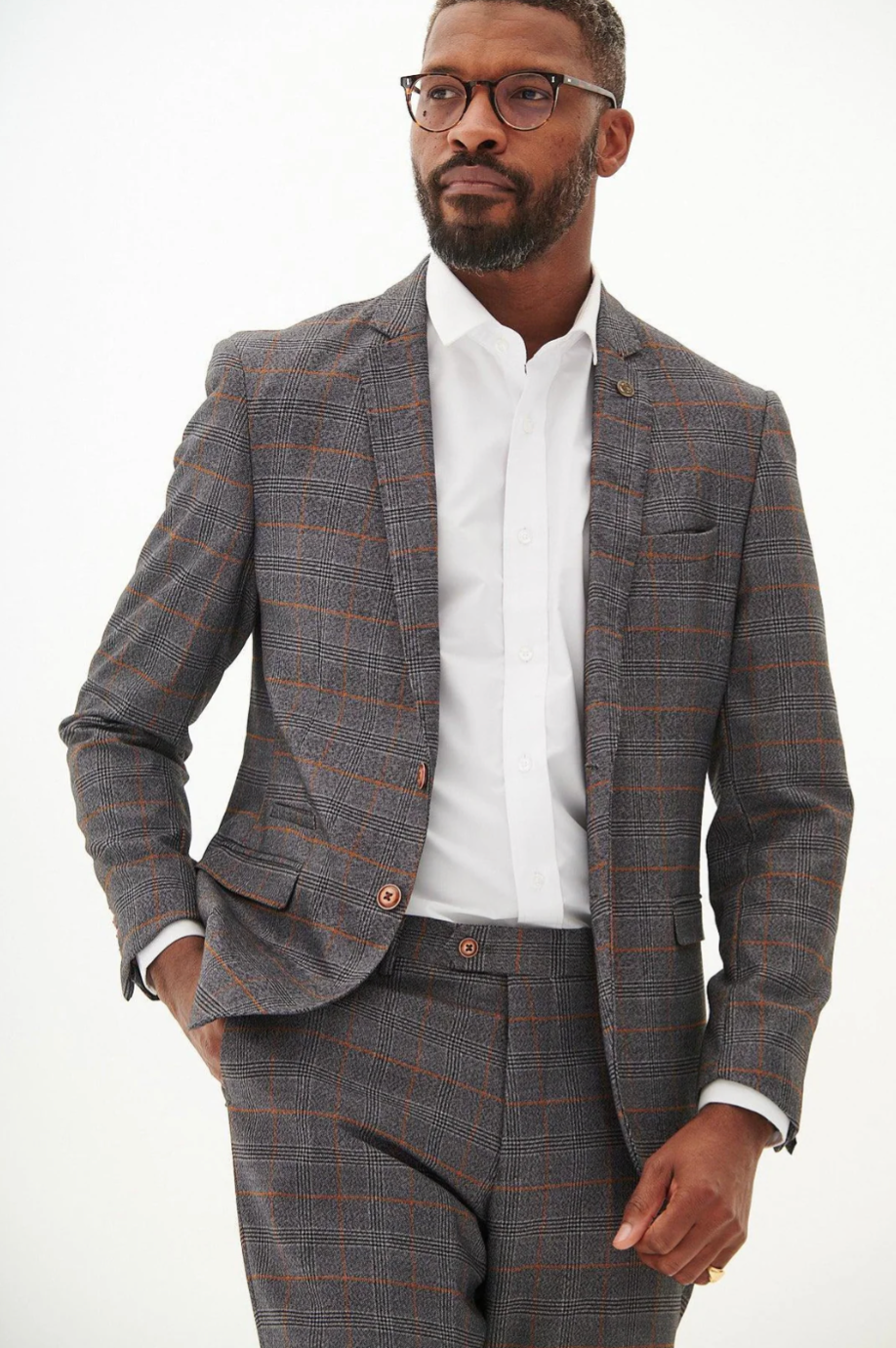 Marc Darcy Jenson Grey Check Blazer