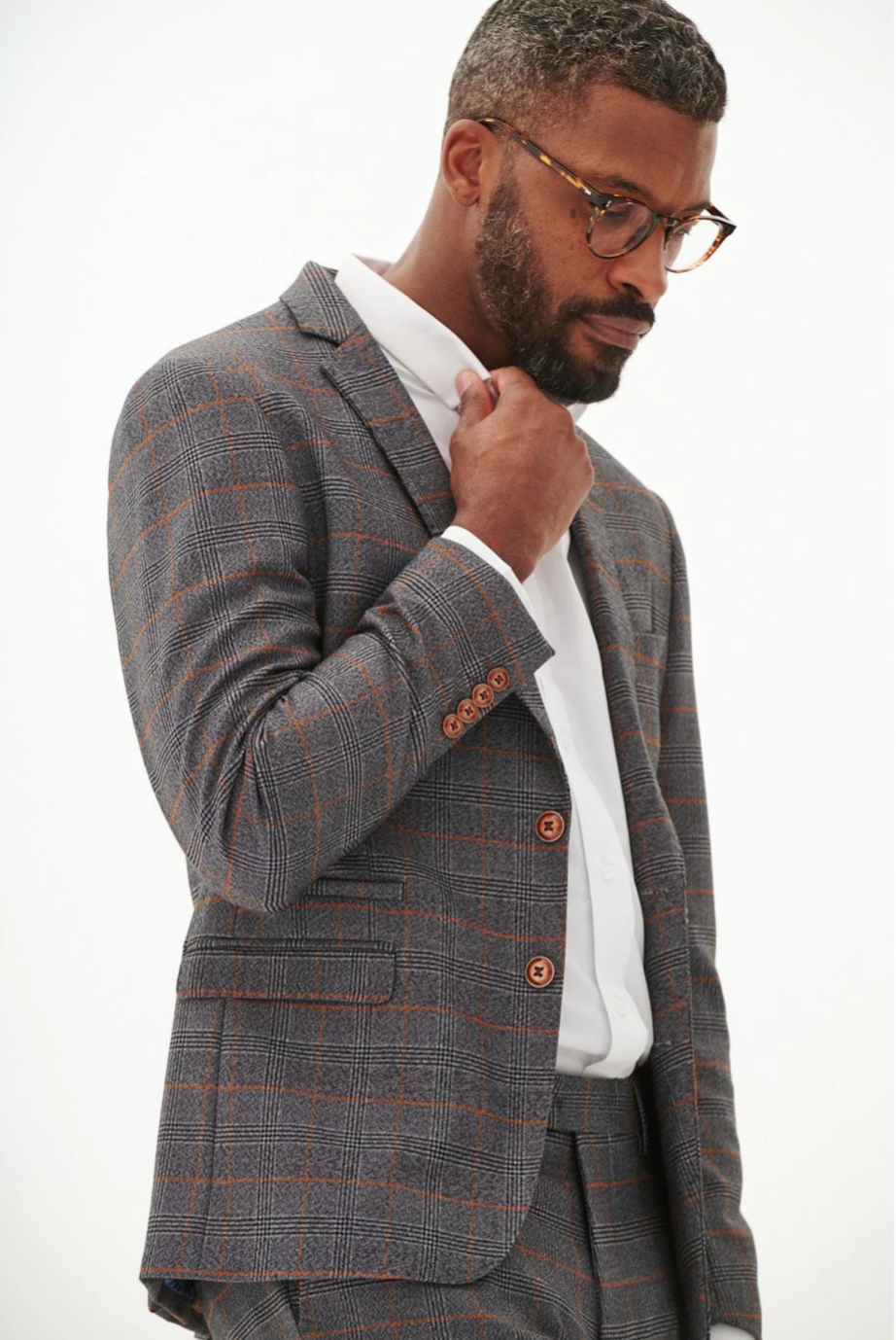 Marc Darcy Jenson Grey Check Blazer