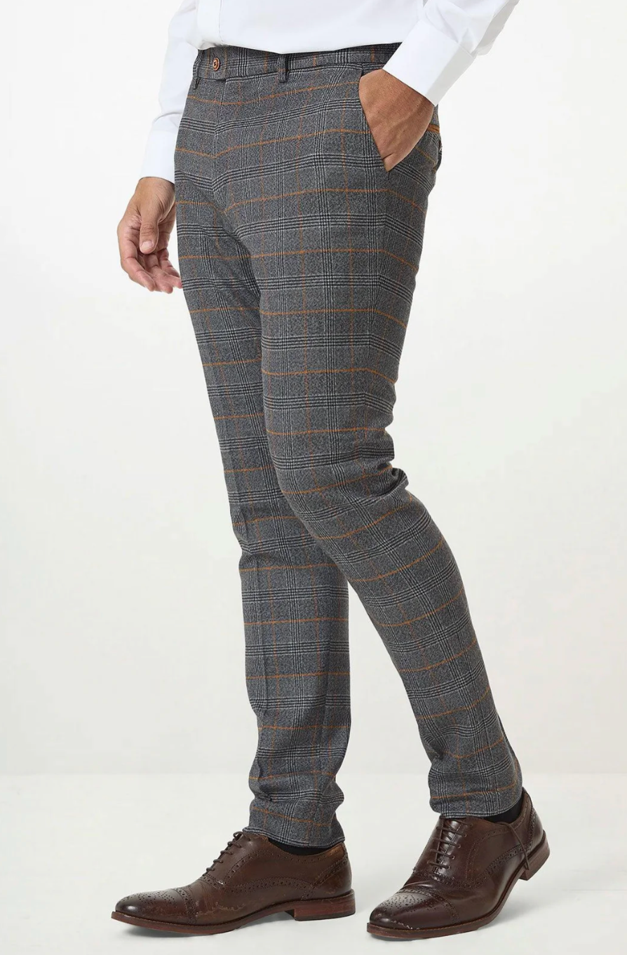 Marc Darcy Jenson Grey Check Trouser