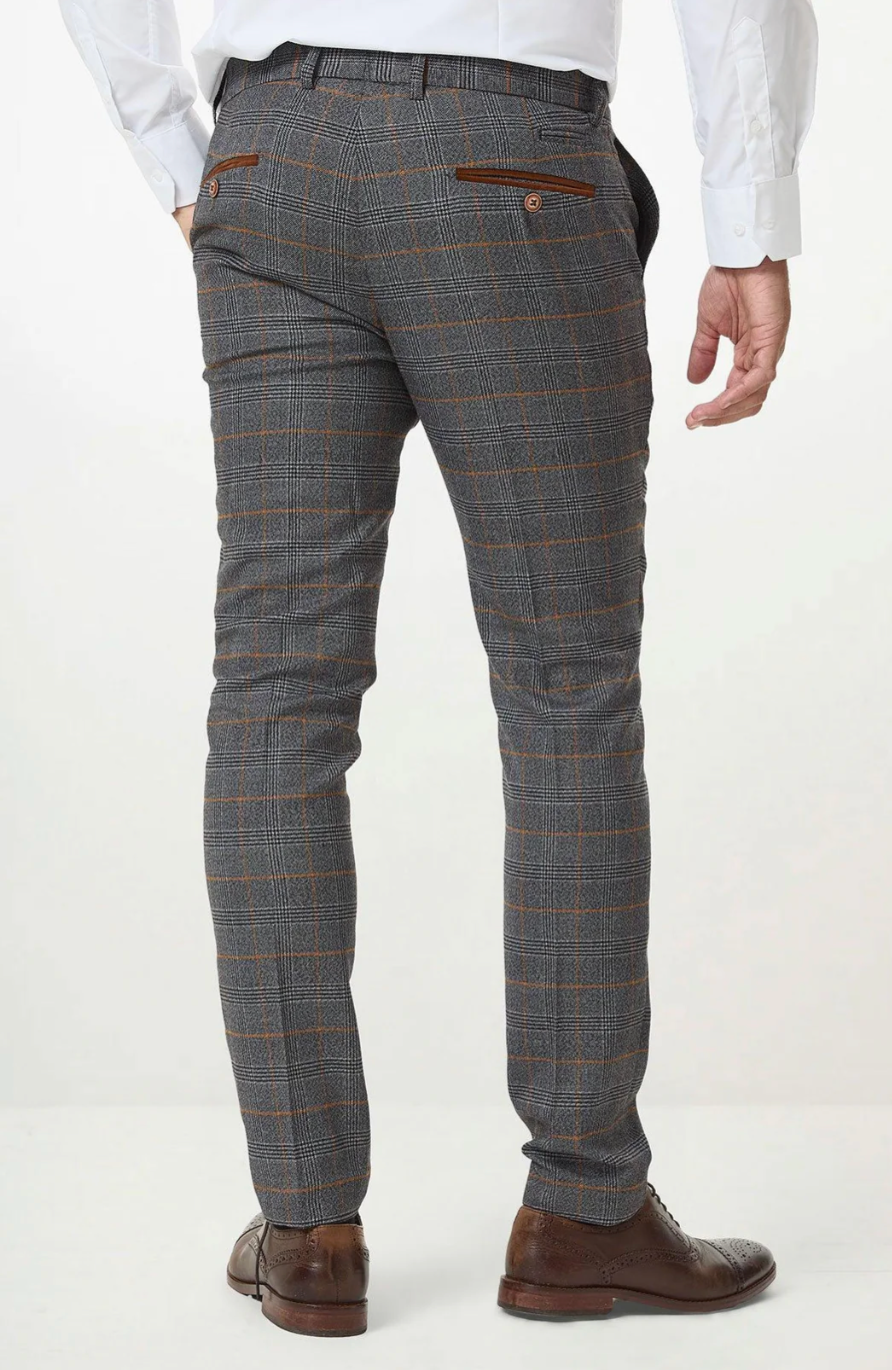 Marc Darcy Jenson Grey Check Trouser