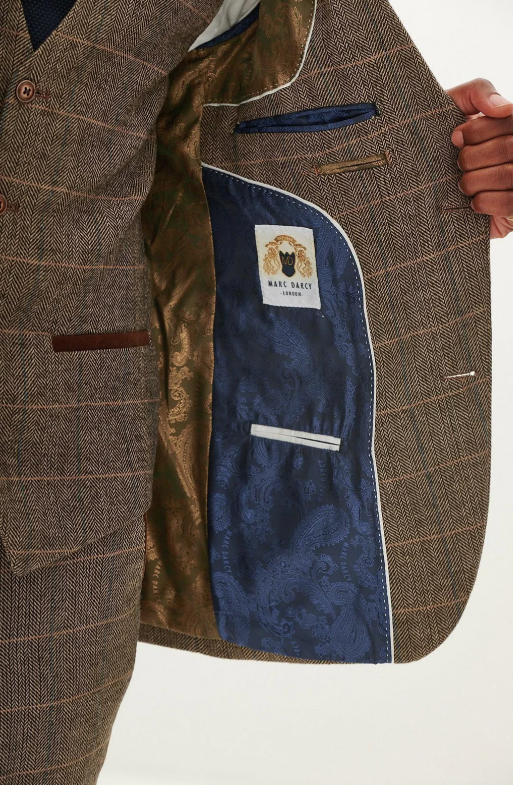 Marc Darcy Ted Tan Tweed Blazer