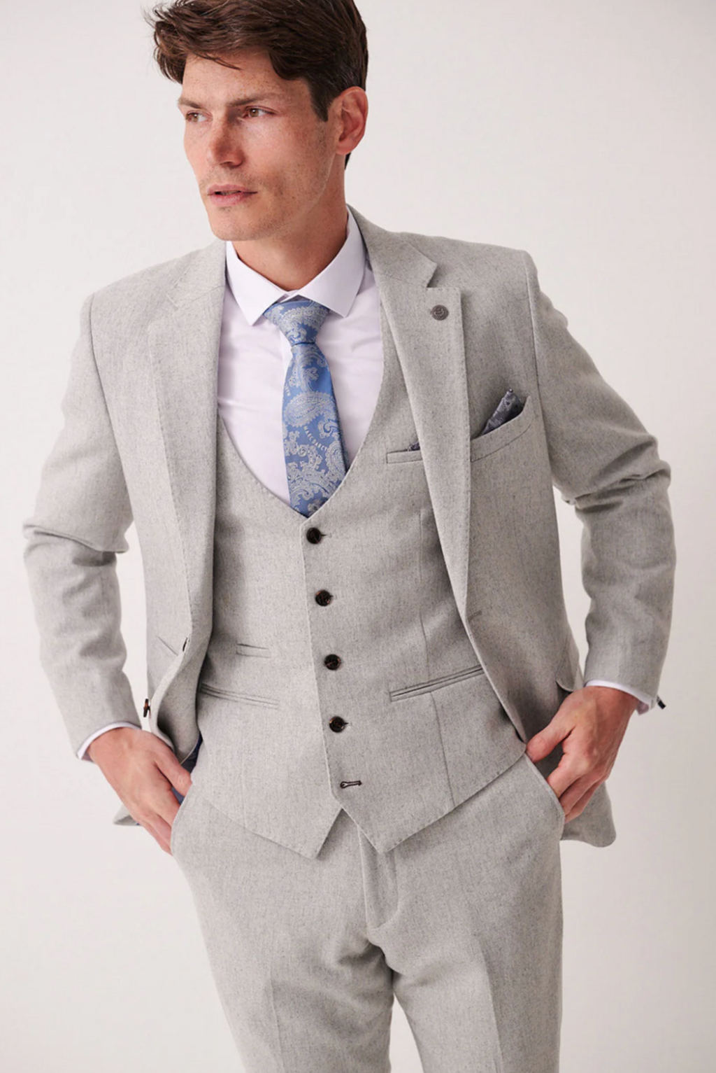 Archie Silver Tweed Blazer