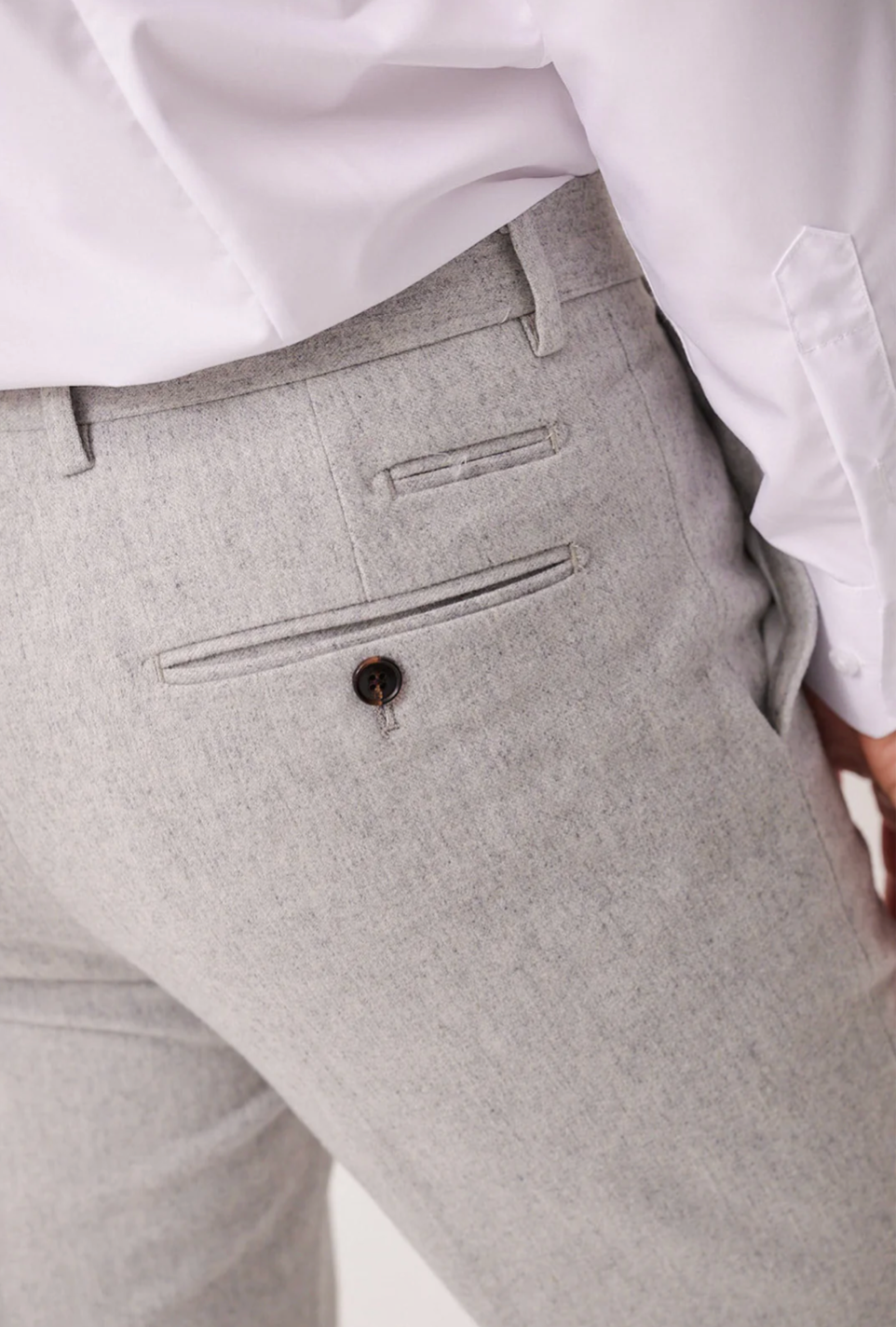 Archie Silver Tweed Trouser