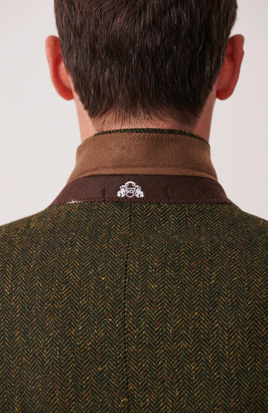Marc Darcy Dean Olive Tweed Blazer