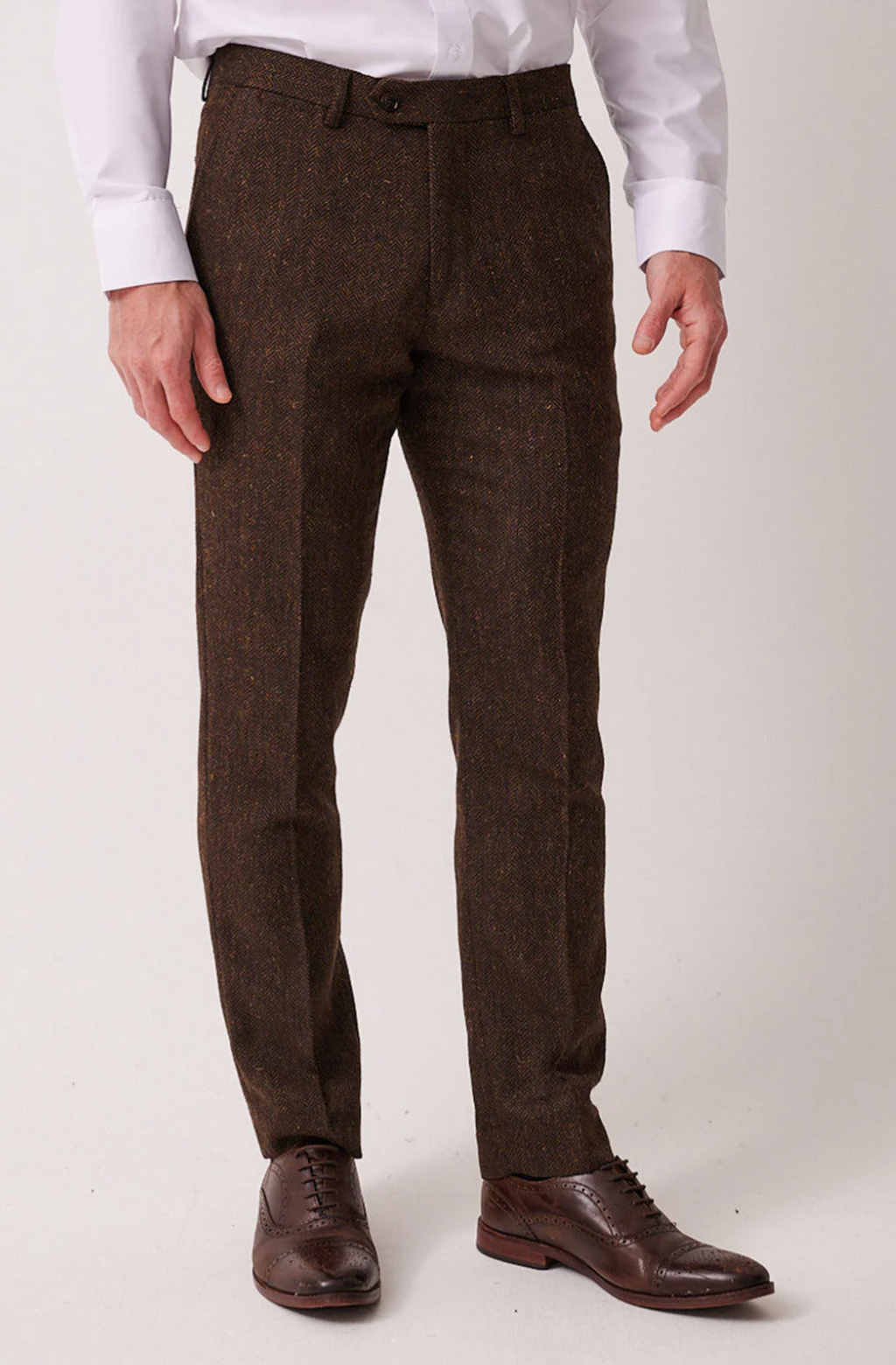 Marc Darcy Dean Brown Tweed Trouser