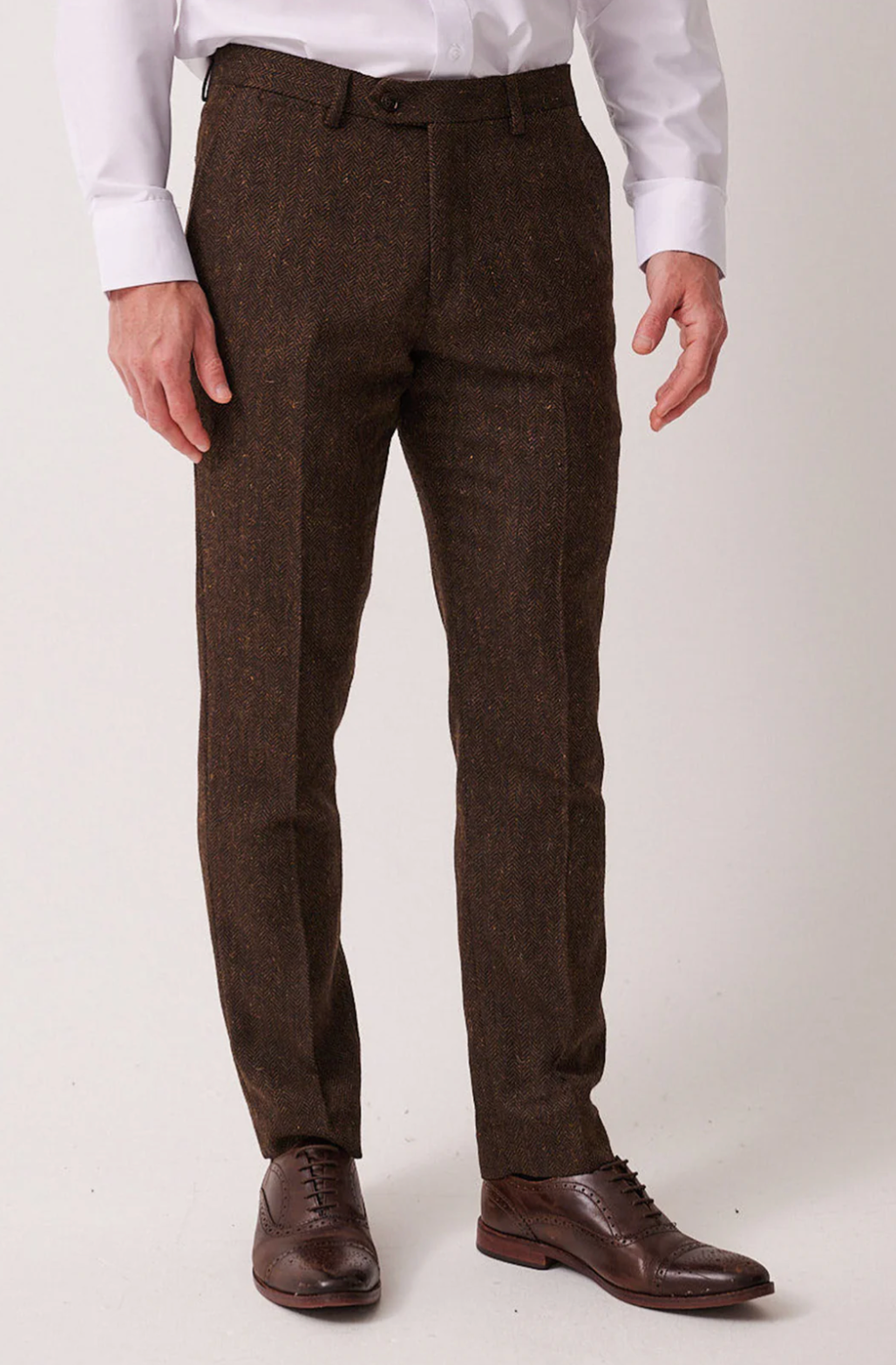 Marc Darcy Dean Brown Tweed Trouser