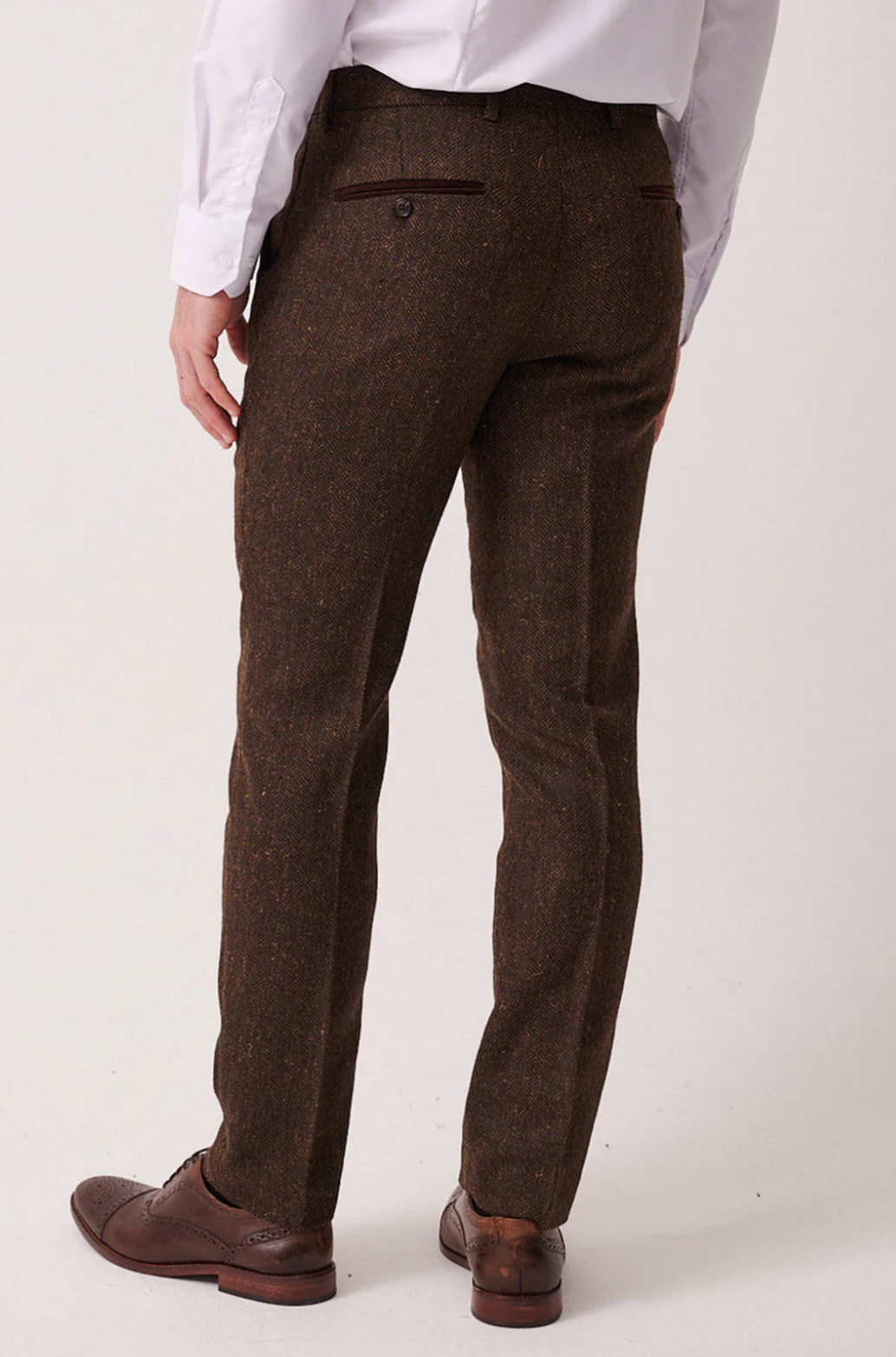 Marc Darcy Dean Brown Tweed Trouser