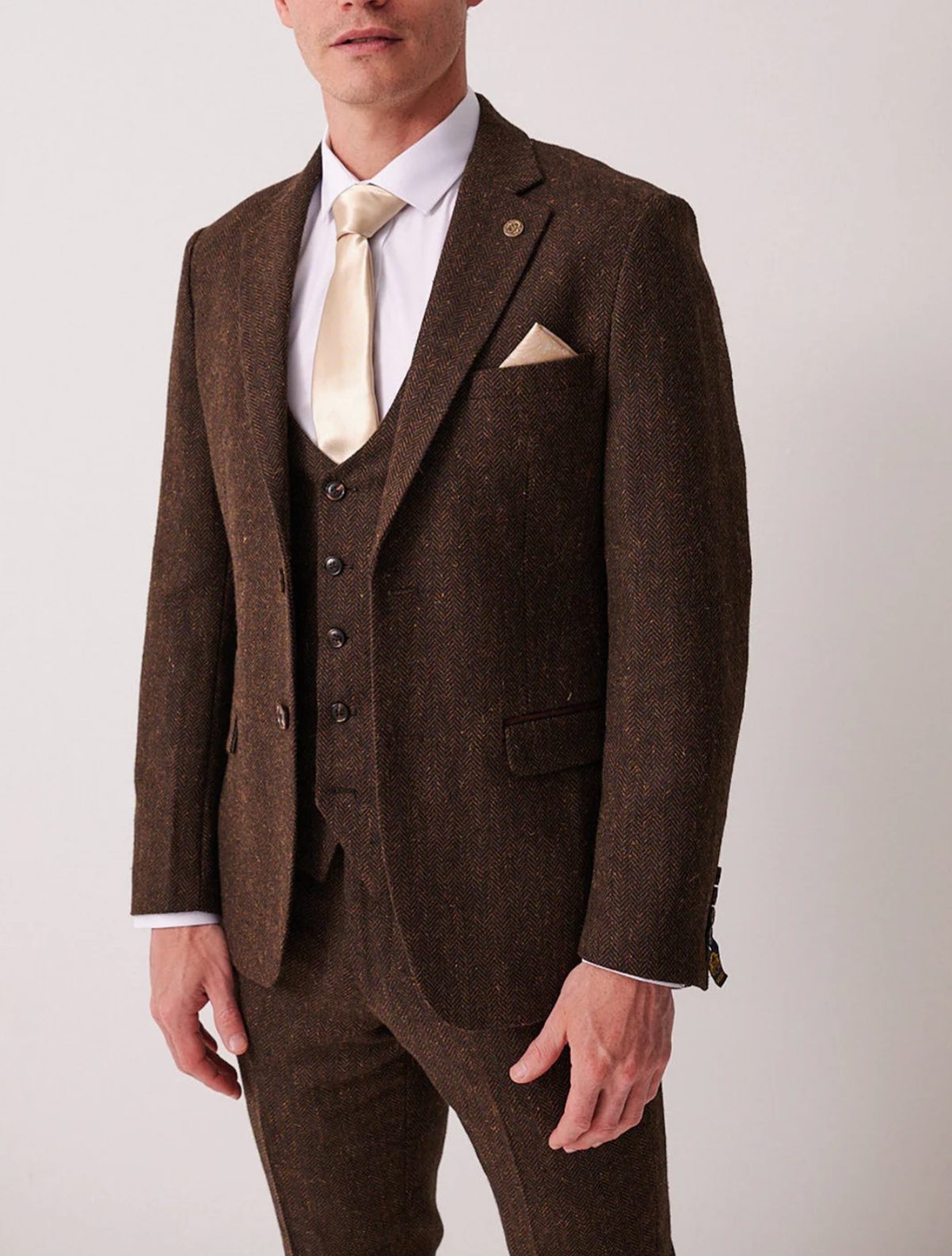 Marc Darcy Dean Brown Tweed Blazer