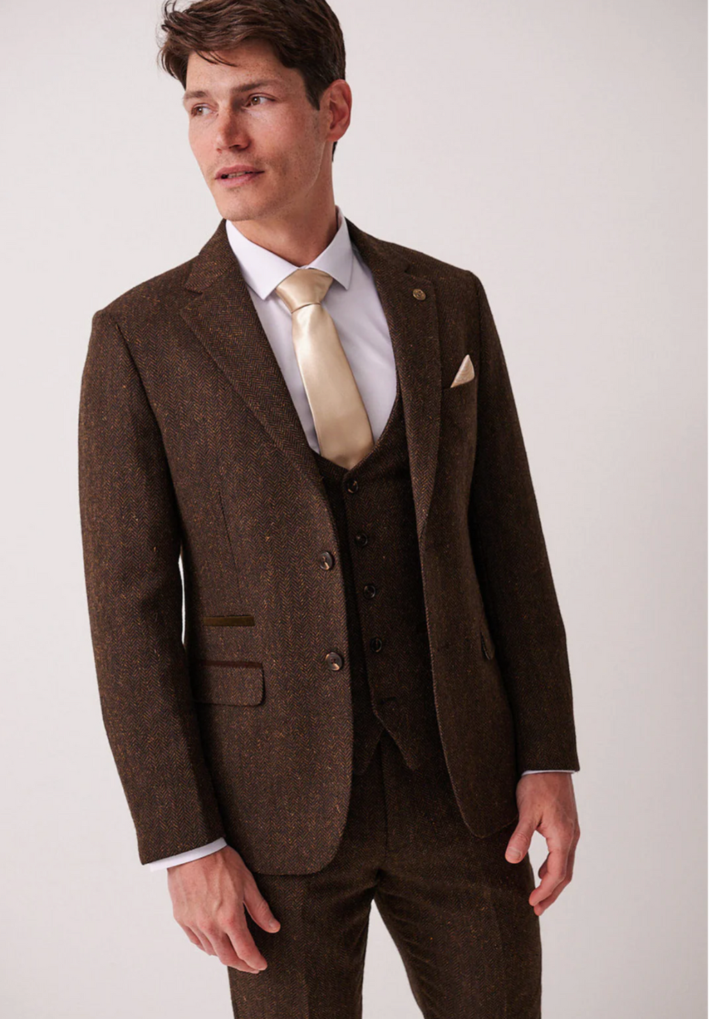 Marc Darcy Dean Brown Tweed Blazer