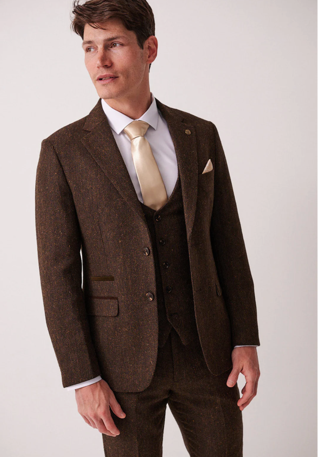 Marc Darcy Dean Brown Tweed Blazer