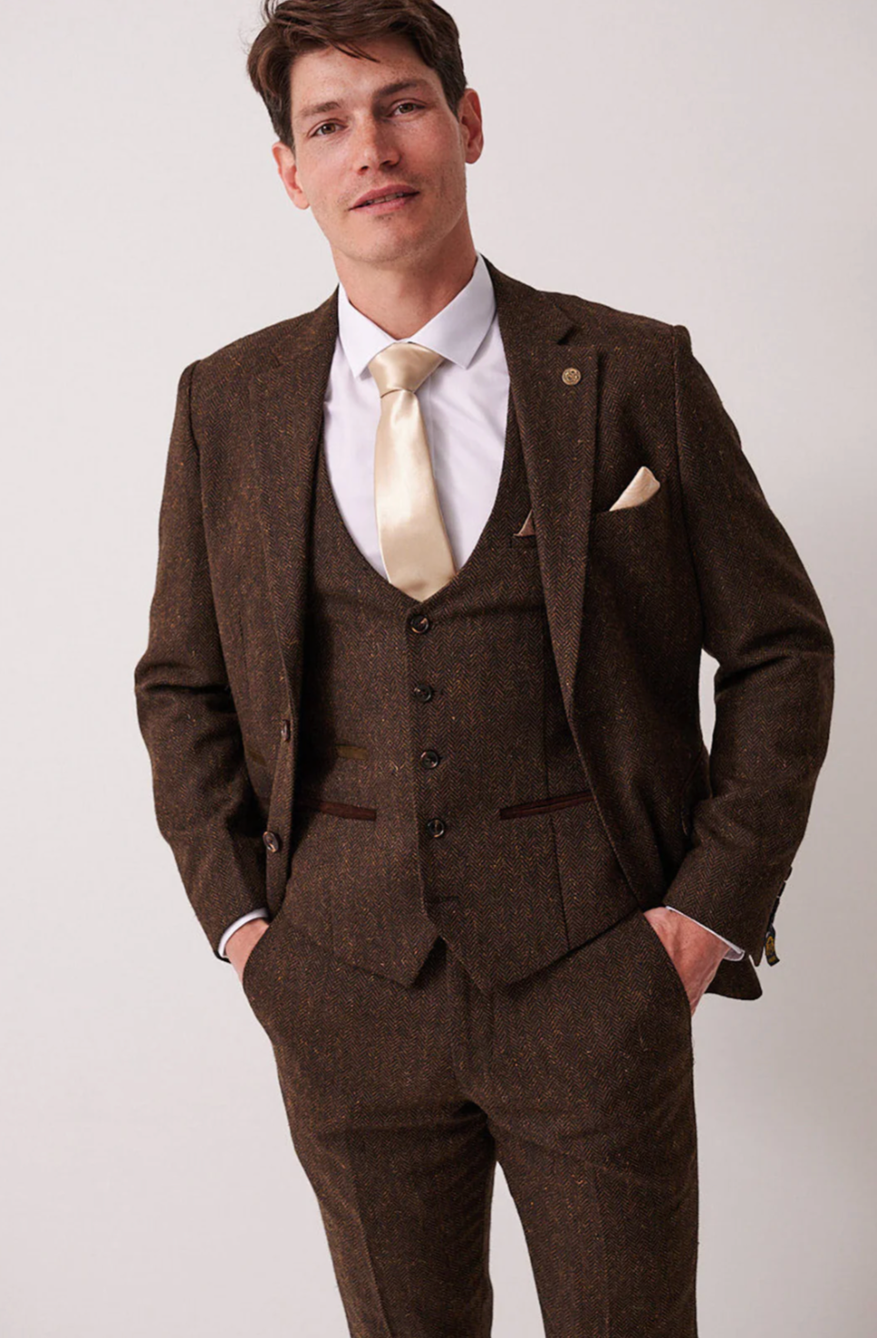 Marc Darcy Dean Brown Tweed Blazer