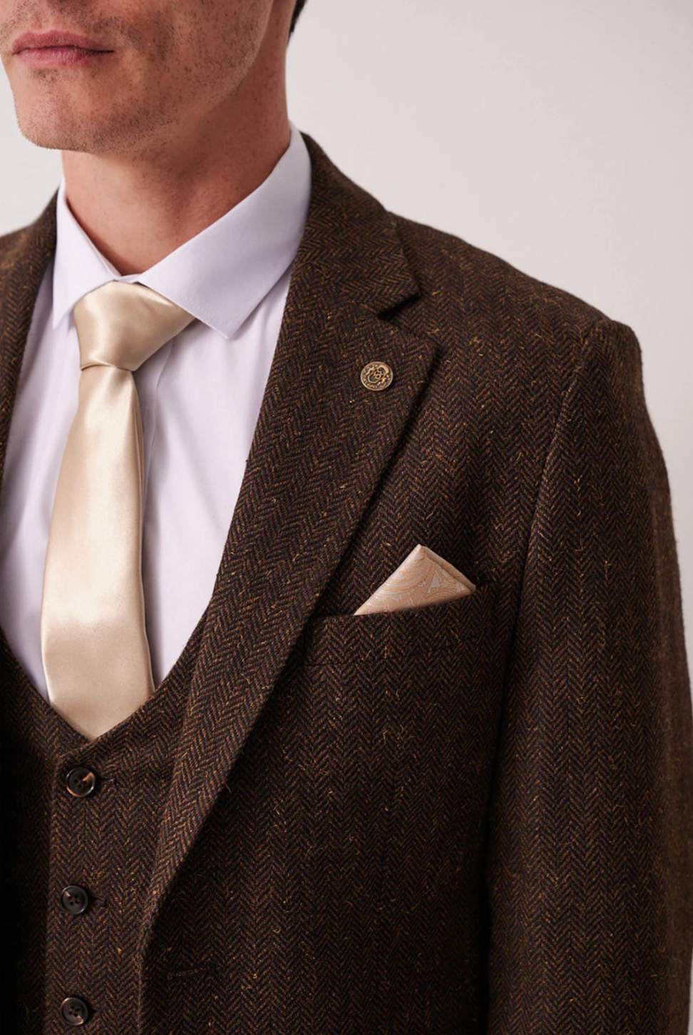 Marc Darcy Dean Brown Tweed Blazer