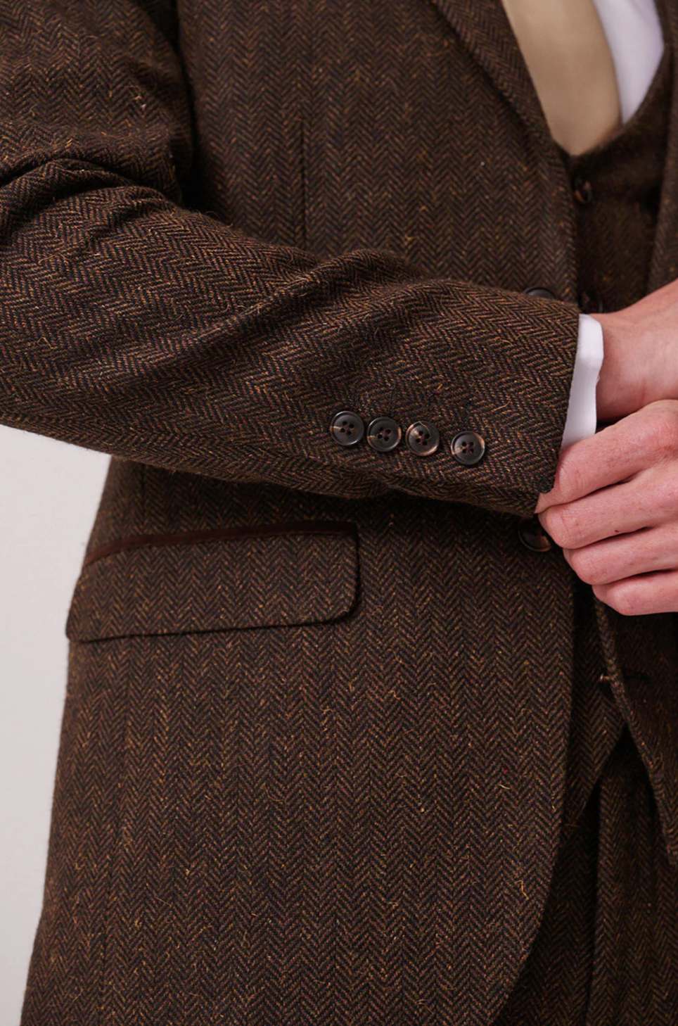 Marc Darcy Dean Brown Tweed Blazer