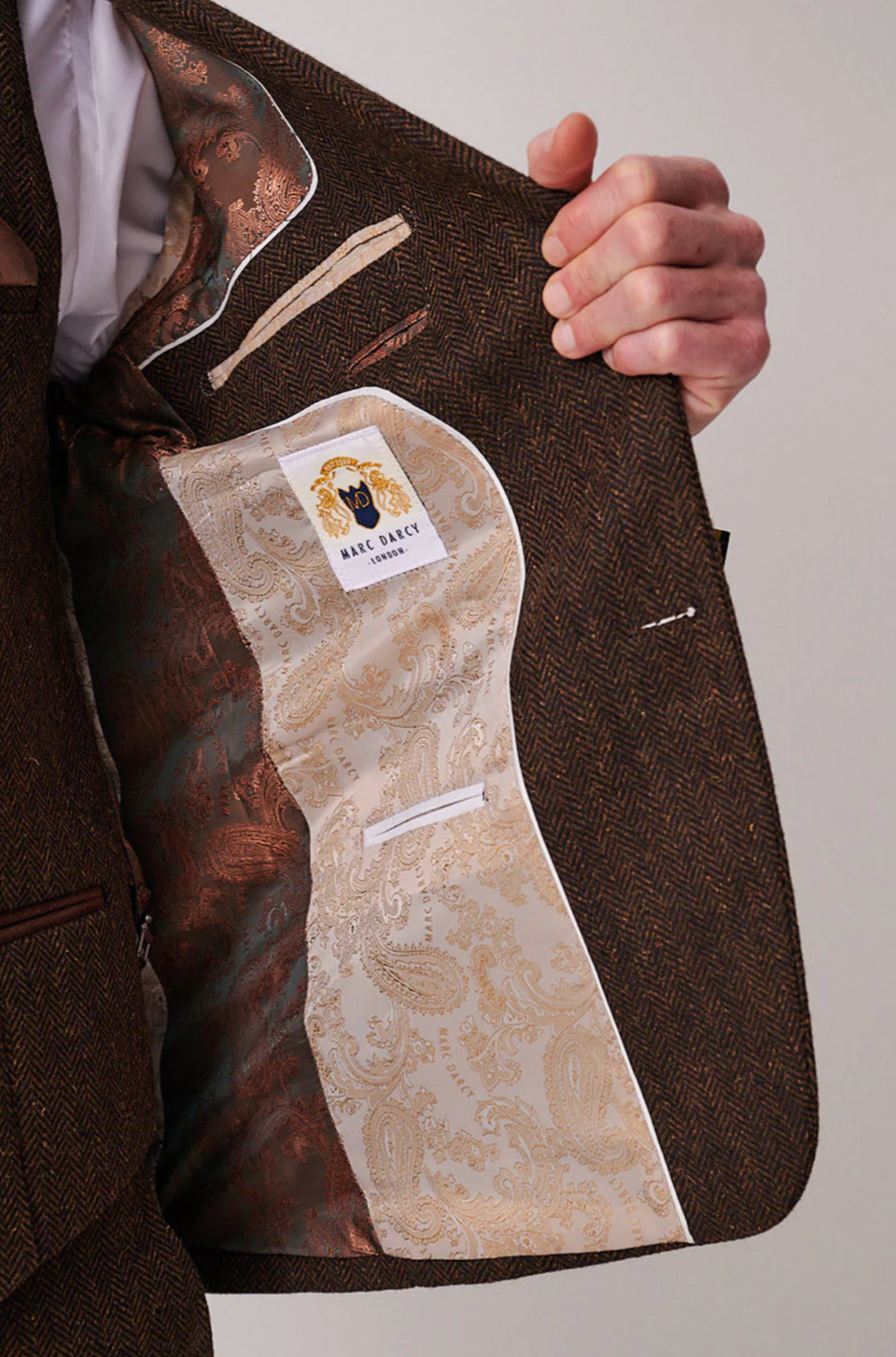 Marc Darcy Dean Brown Tweed Blazer
