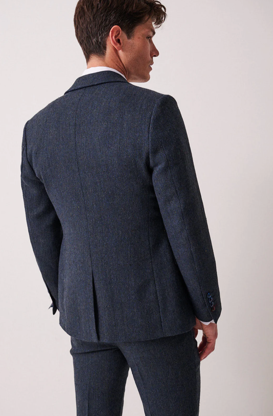 Marc Darcy Dean Blue Tweed Blazer