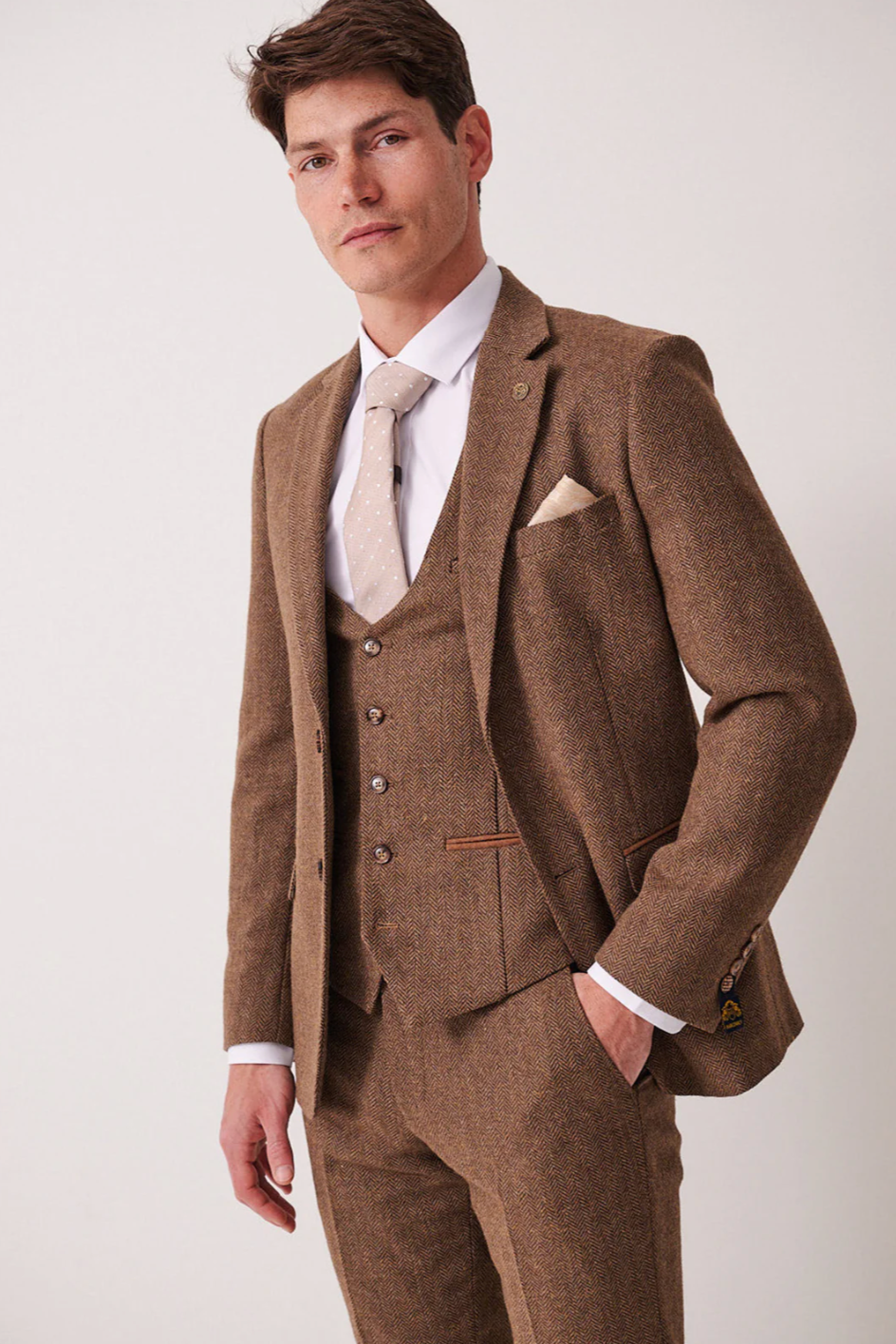 Marc Darcy Dean Tan Tweed Blazer