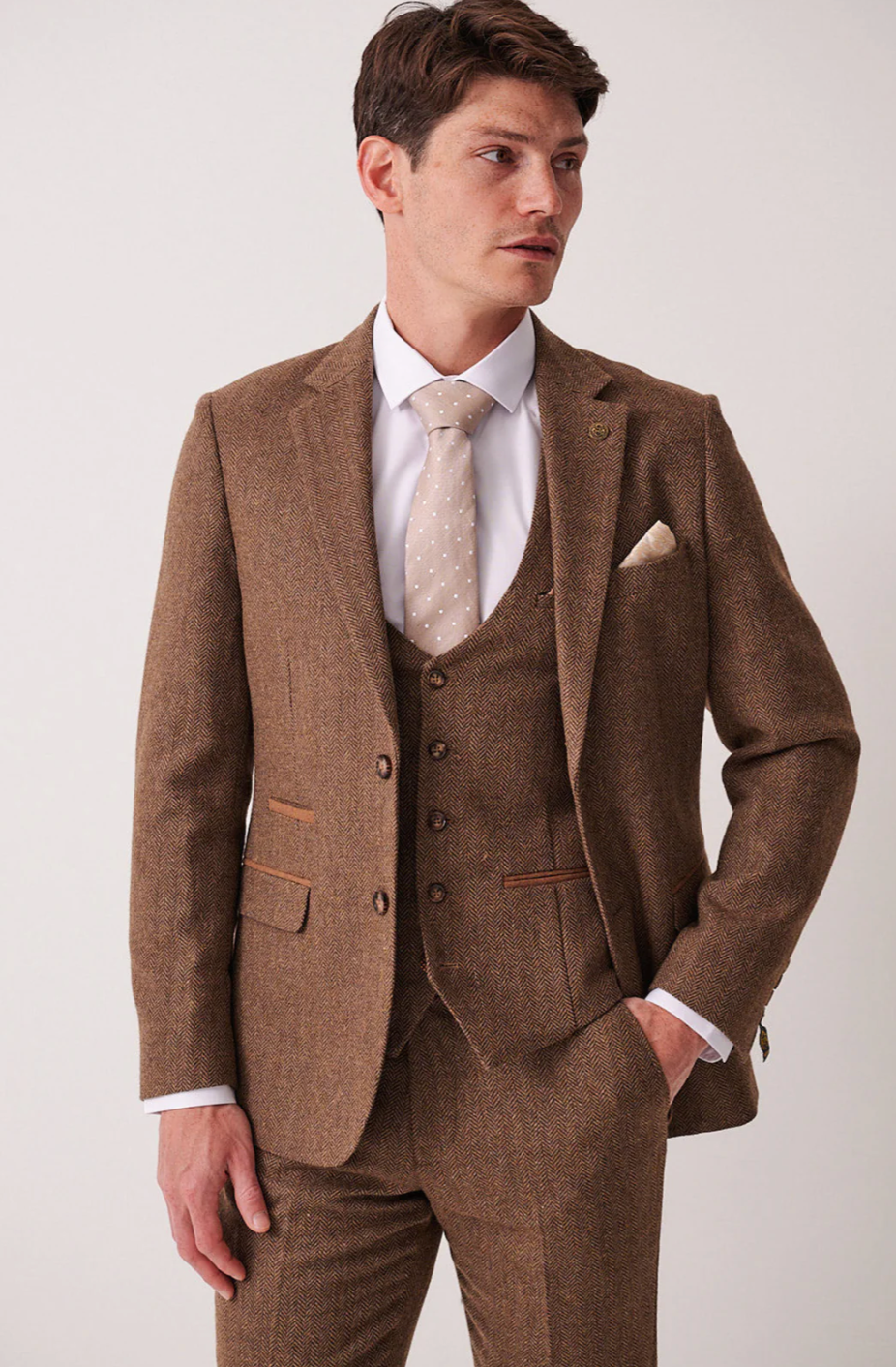 Marc Darcy Dean Tan Tweed Blazer