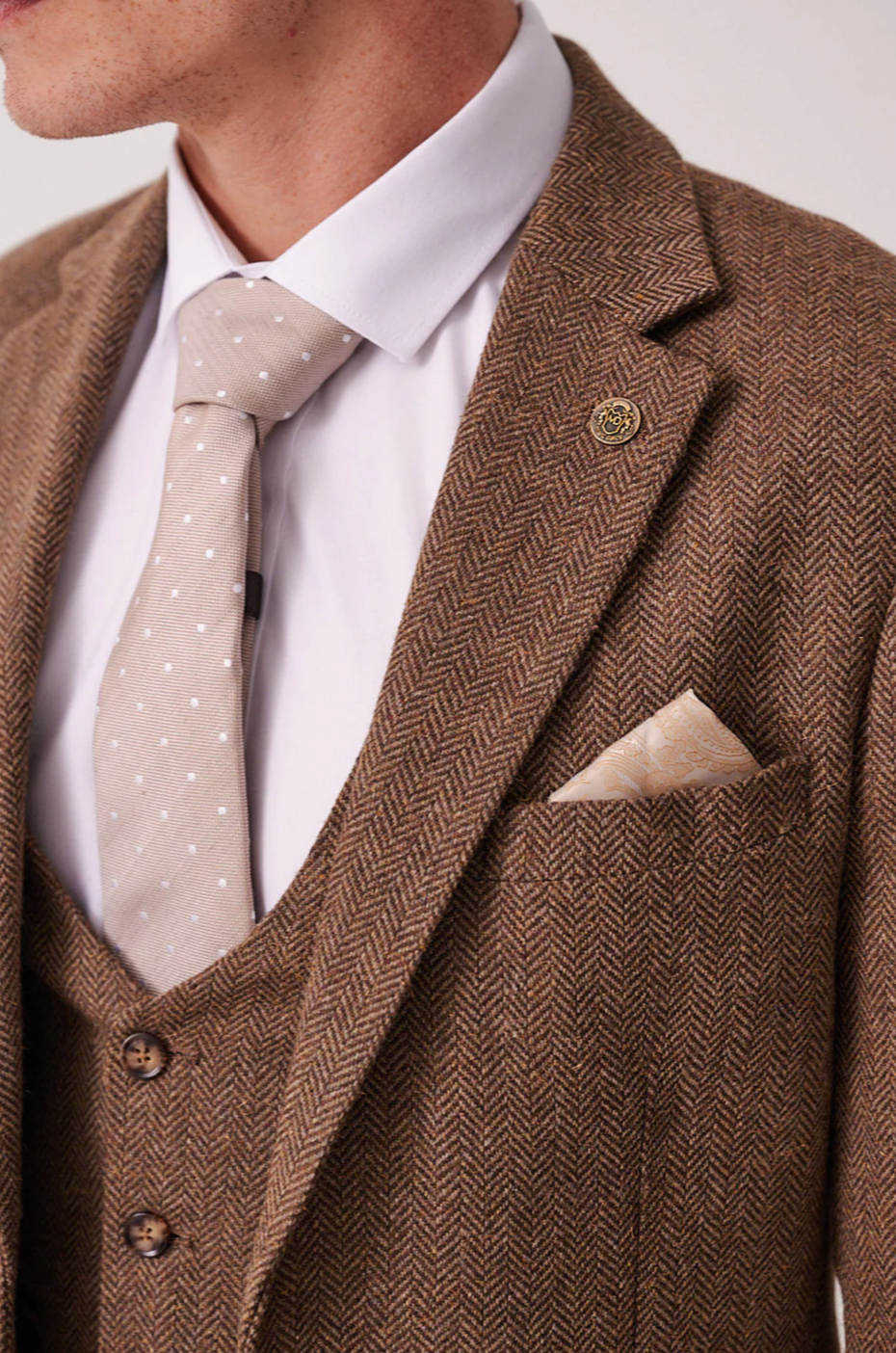 Marc Darcy Dean Tan Tweed Blazer