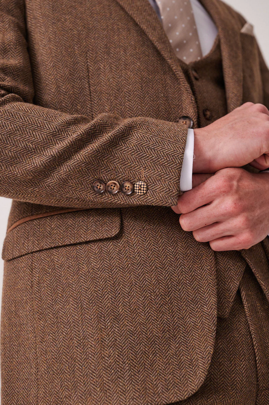 Marc Darcy Dean Tan Tweed Blazer