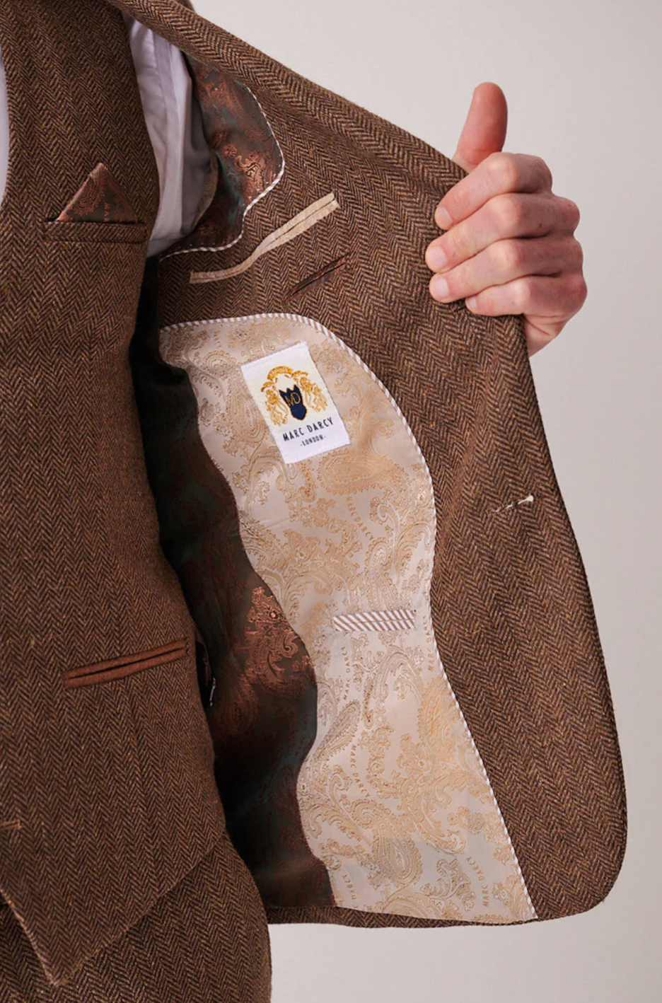 Marc Darcy Dean Tan Tweed Blazer