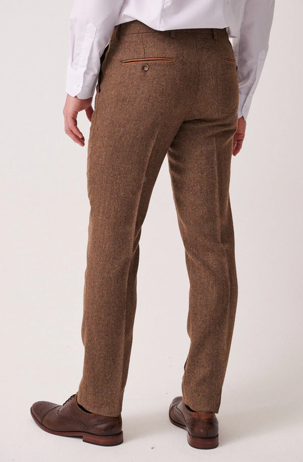 Marc Darcy Dean Tan Tweed Trouser