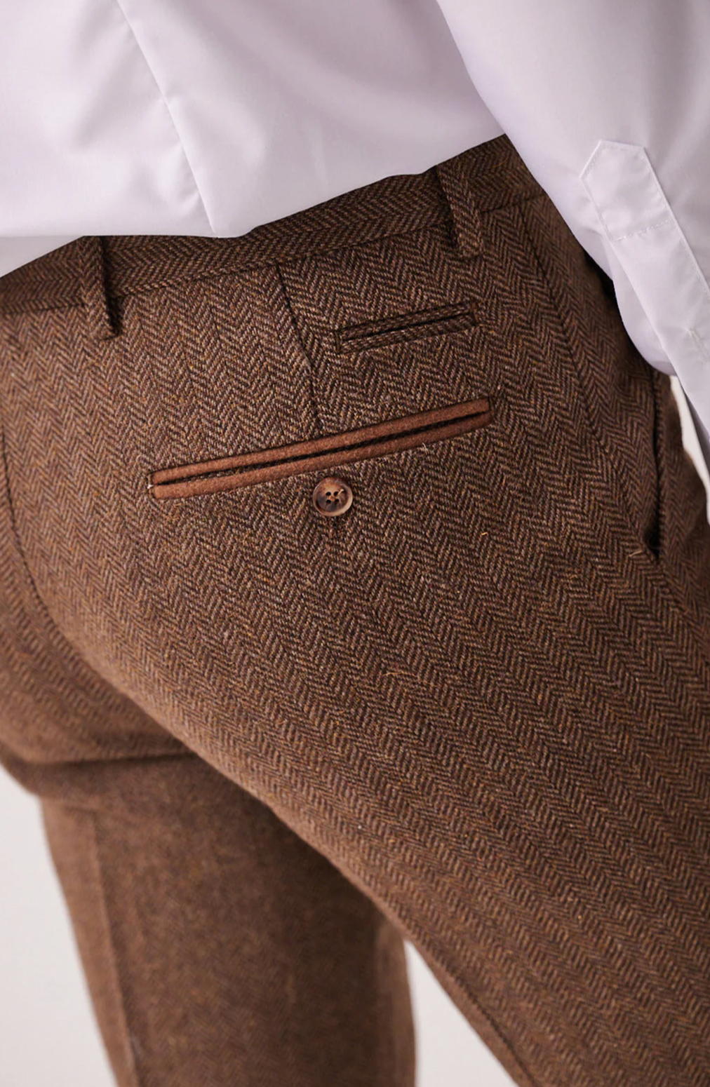 Marc Darcy Dean Tan Tweed Trouser