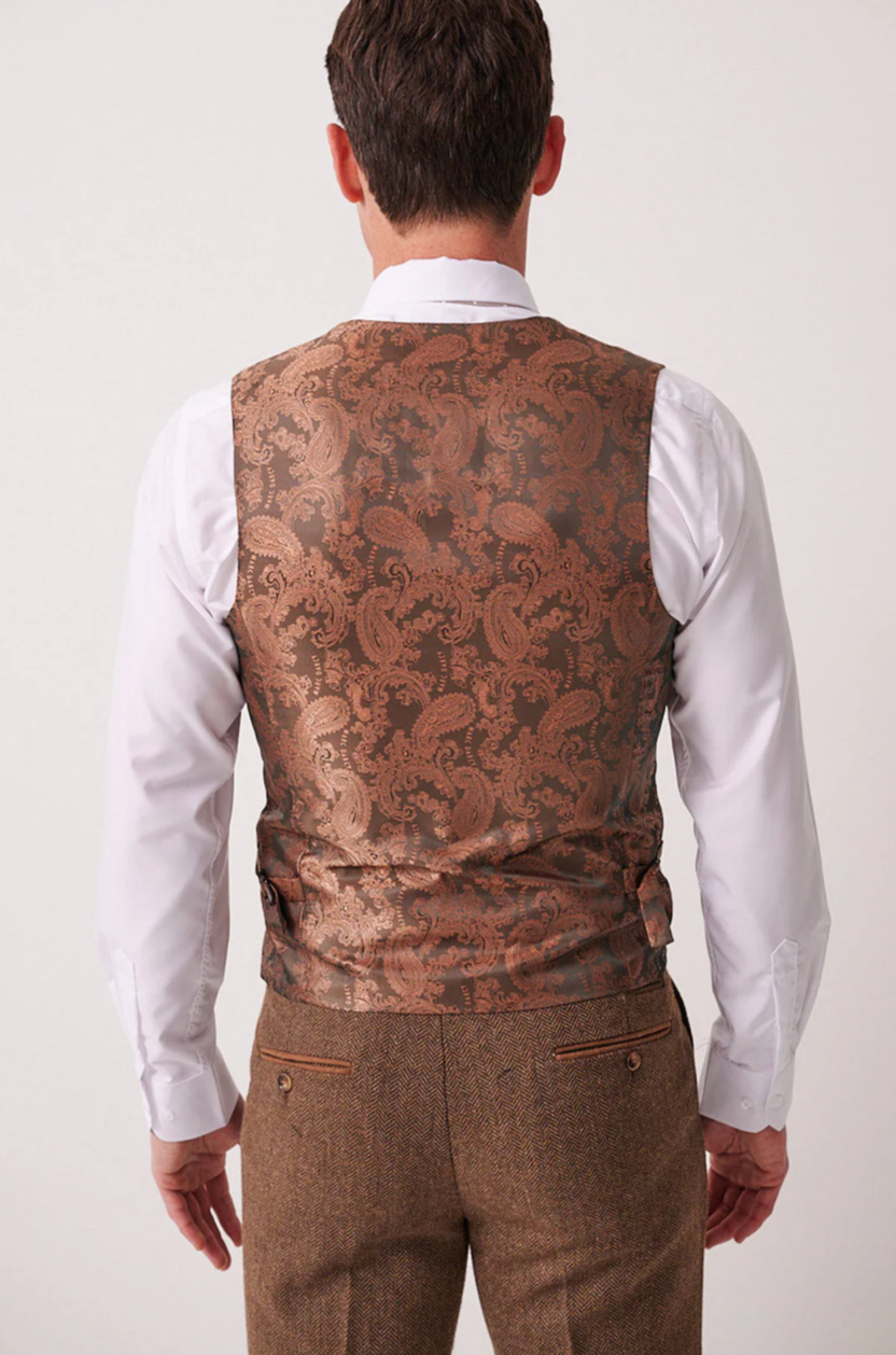 Marc Darcy Dean Tan Brown Waistcoat