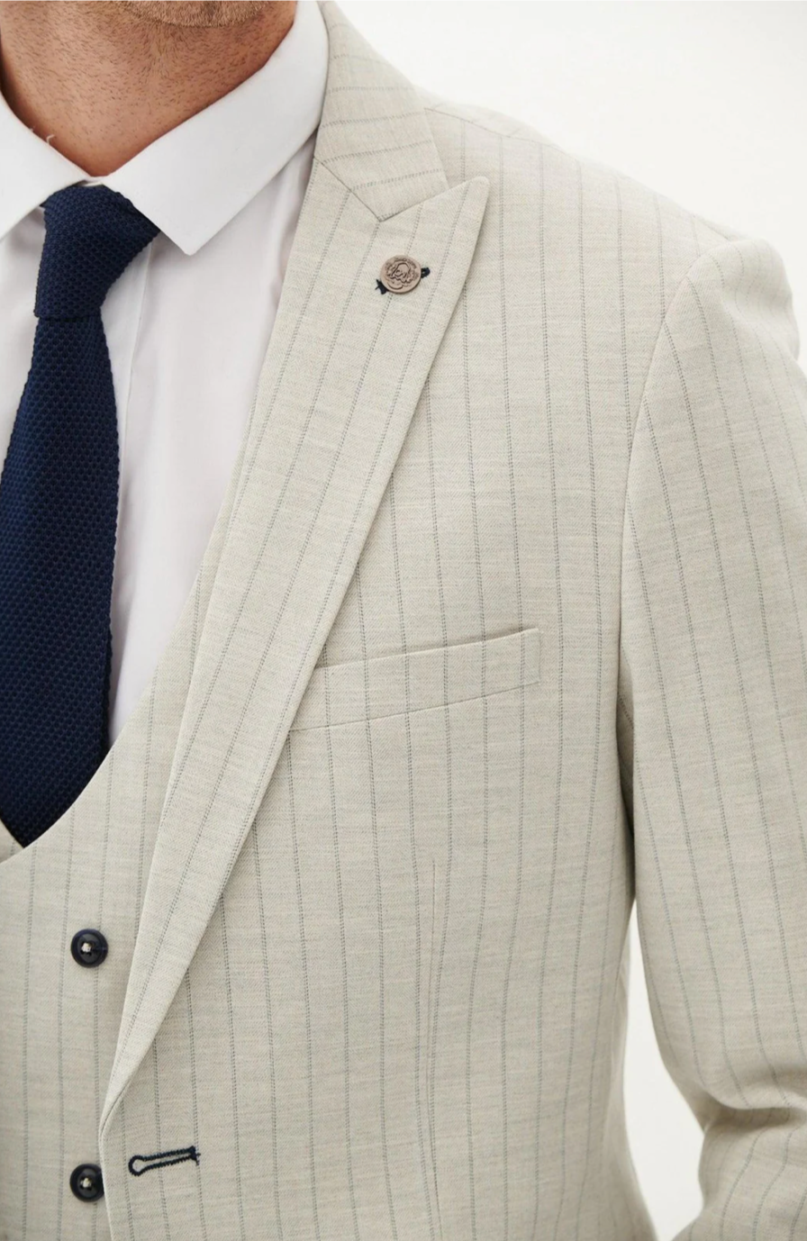 Marc Darcy Grant Stone Pinstripe Jacket