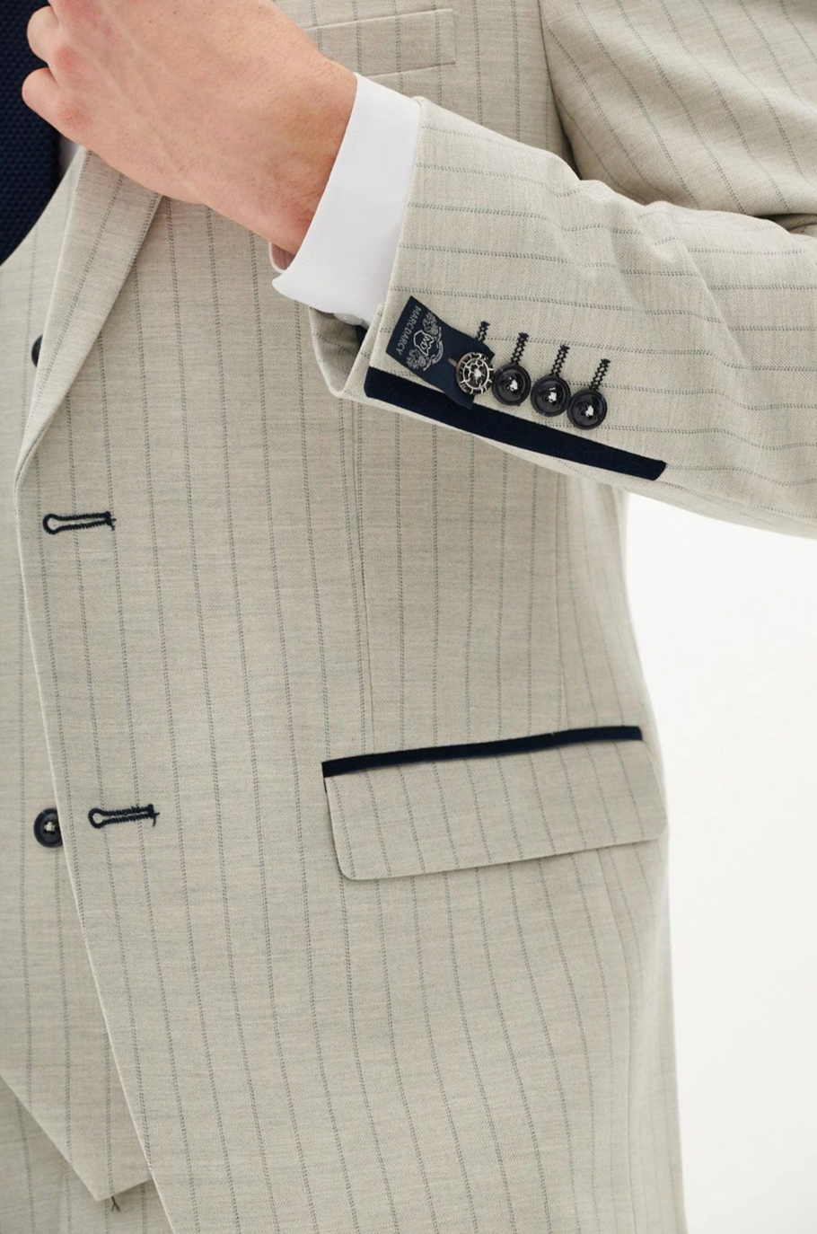 Marc Darcy Grant Stone Pinstripe Jacket