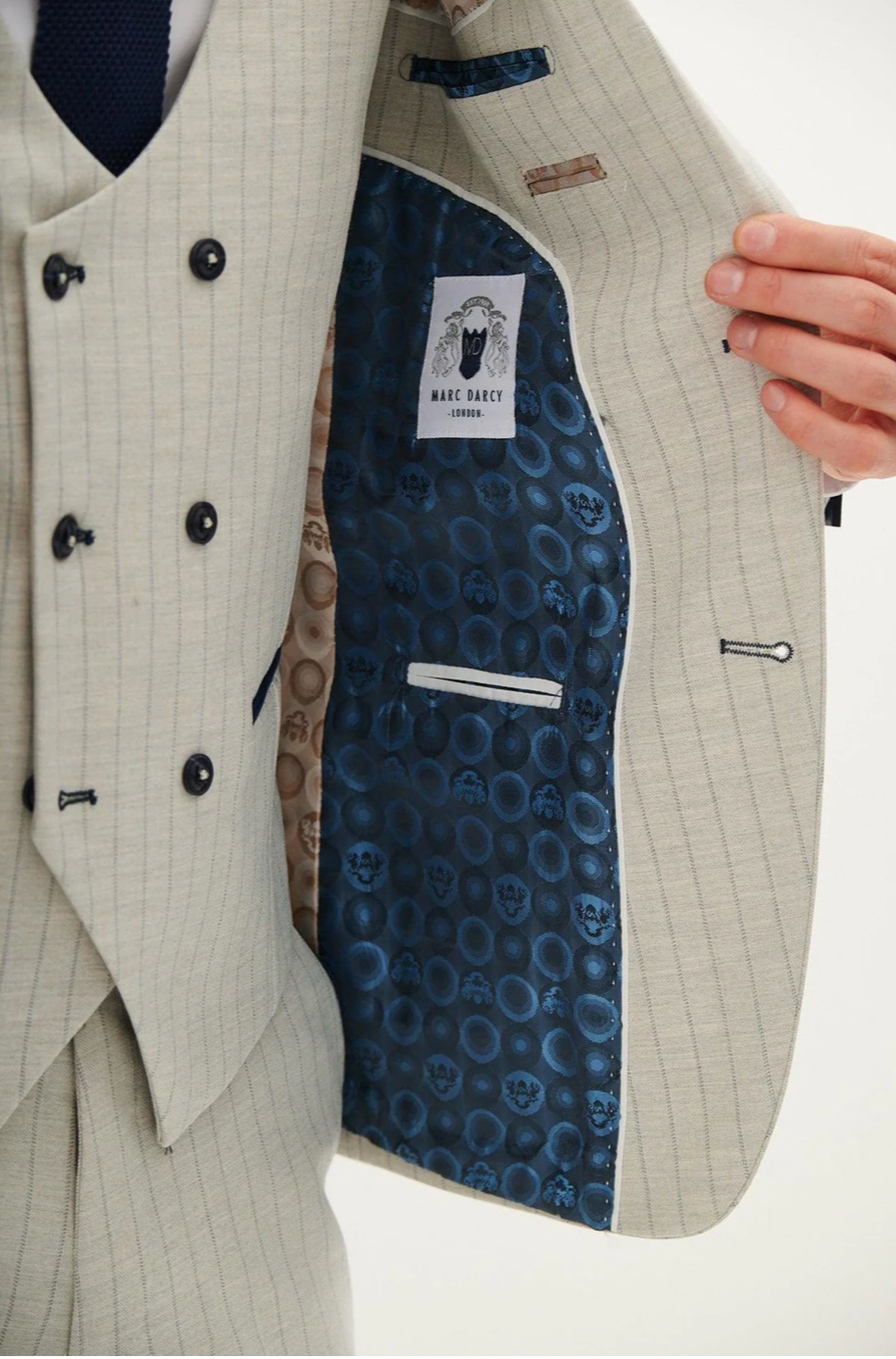 Marc Darcy Grant Stone Pinstripe Jacket