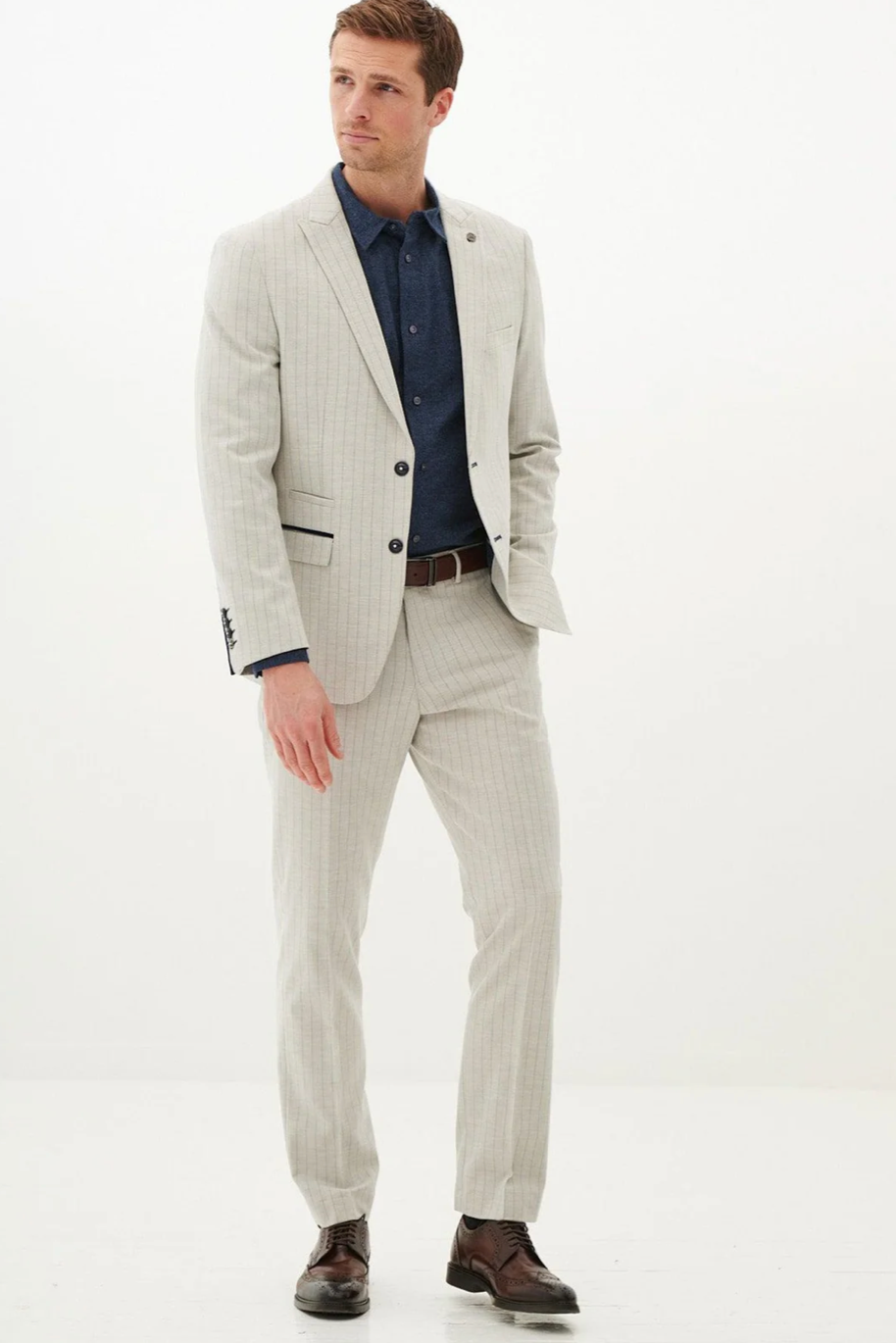 Marc Darcy Grant Stone Pinstripe Jacket