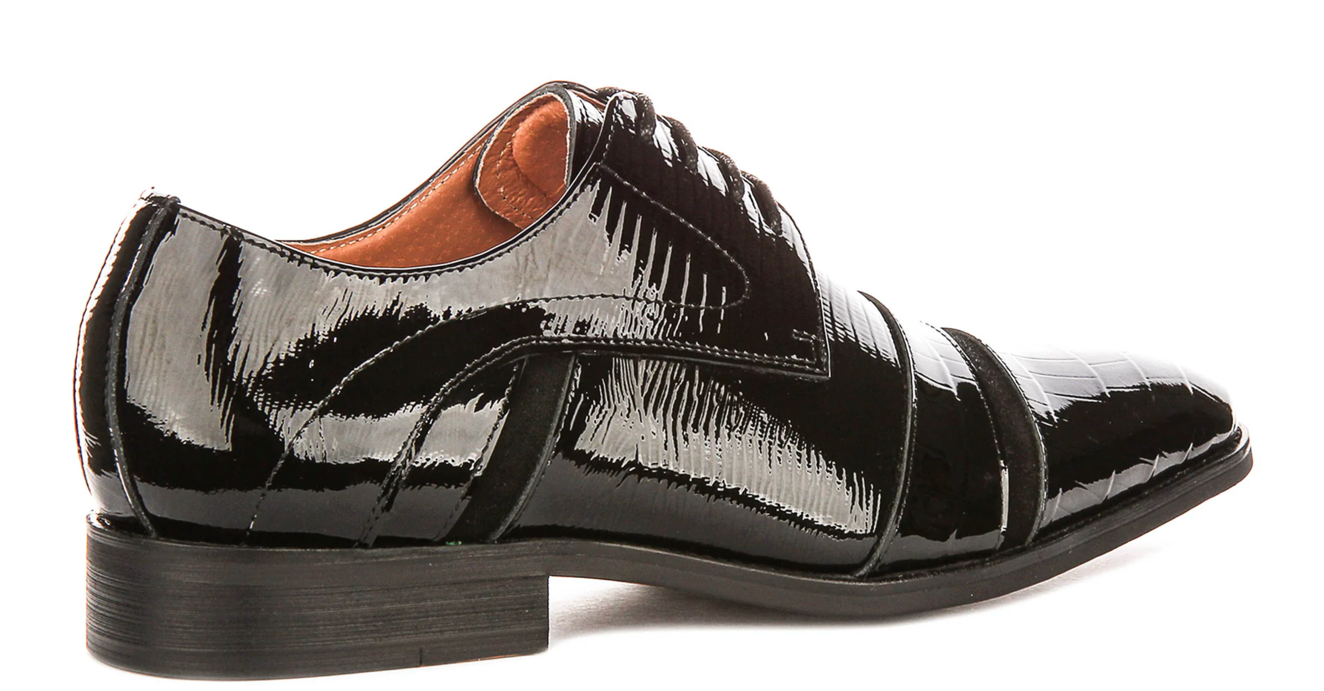 Justin Reess Cosmo Black Patent Brogue