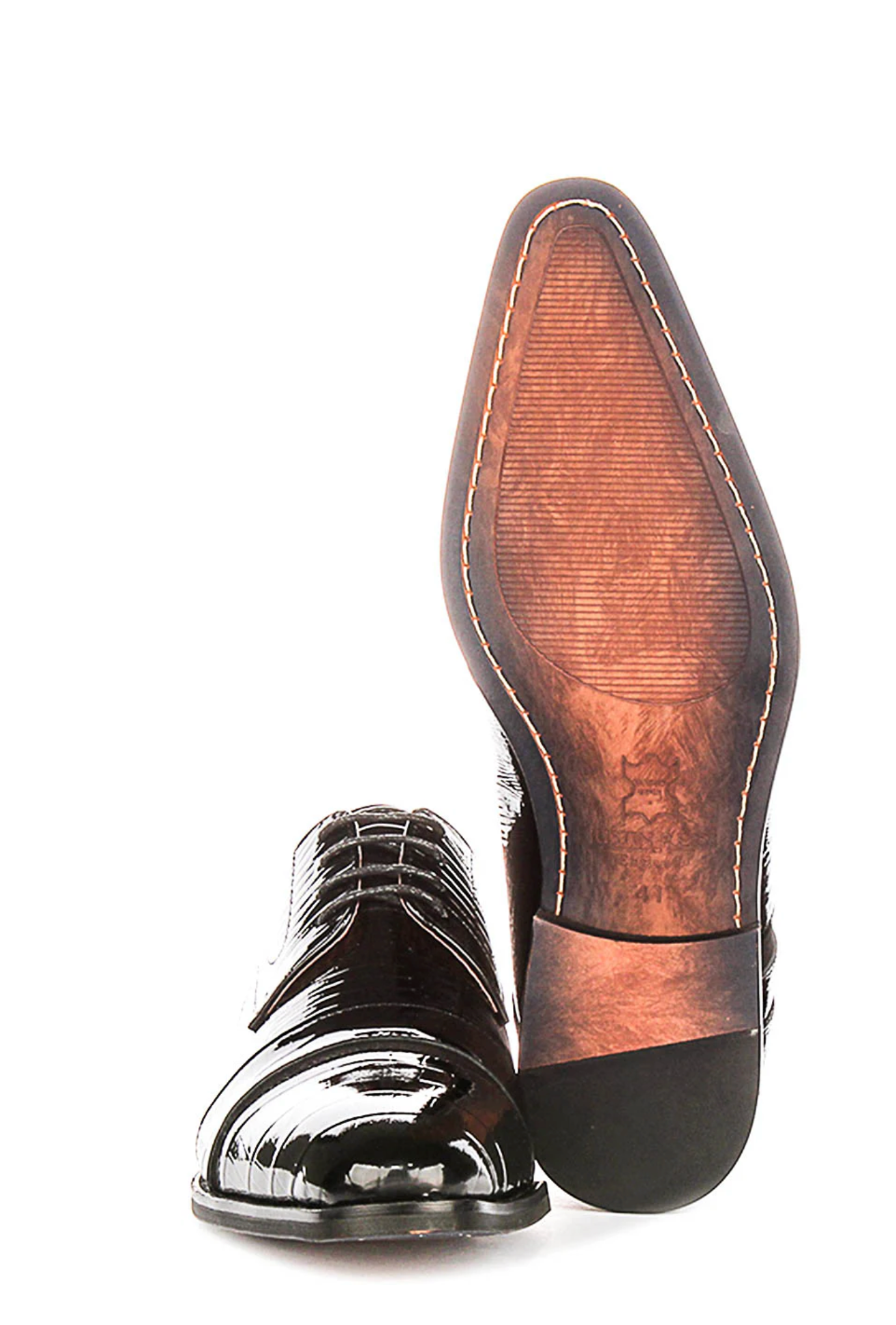 Justin Reess Cosmo Black Patent Brogue